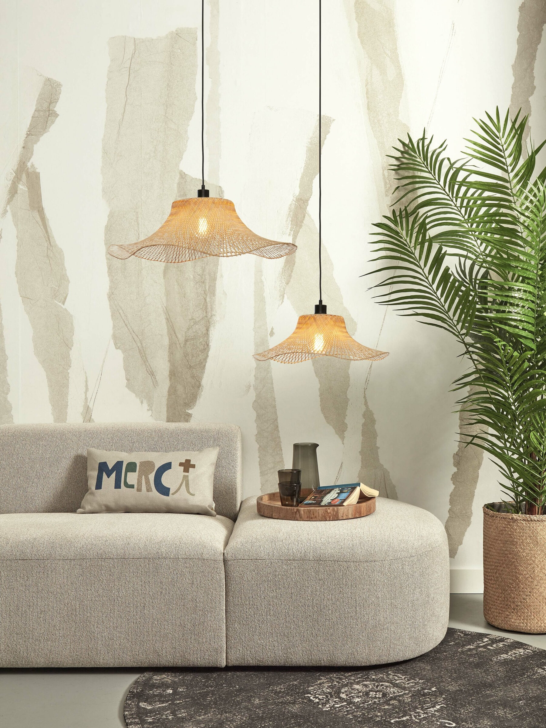 GOOD&MOJO Hanglamp 'Ibiza' Bamboe, 50cm, kleur Naturel