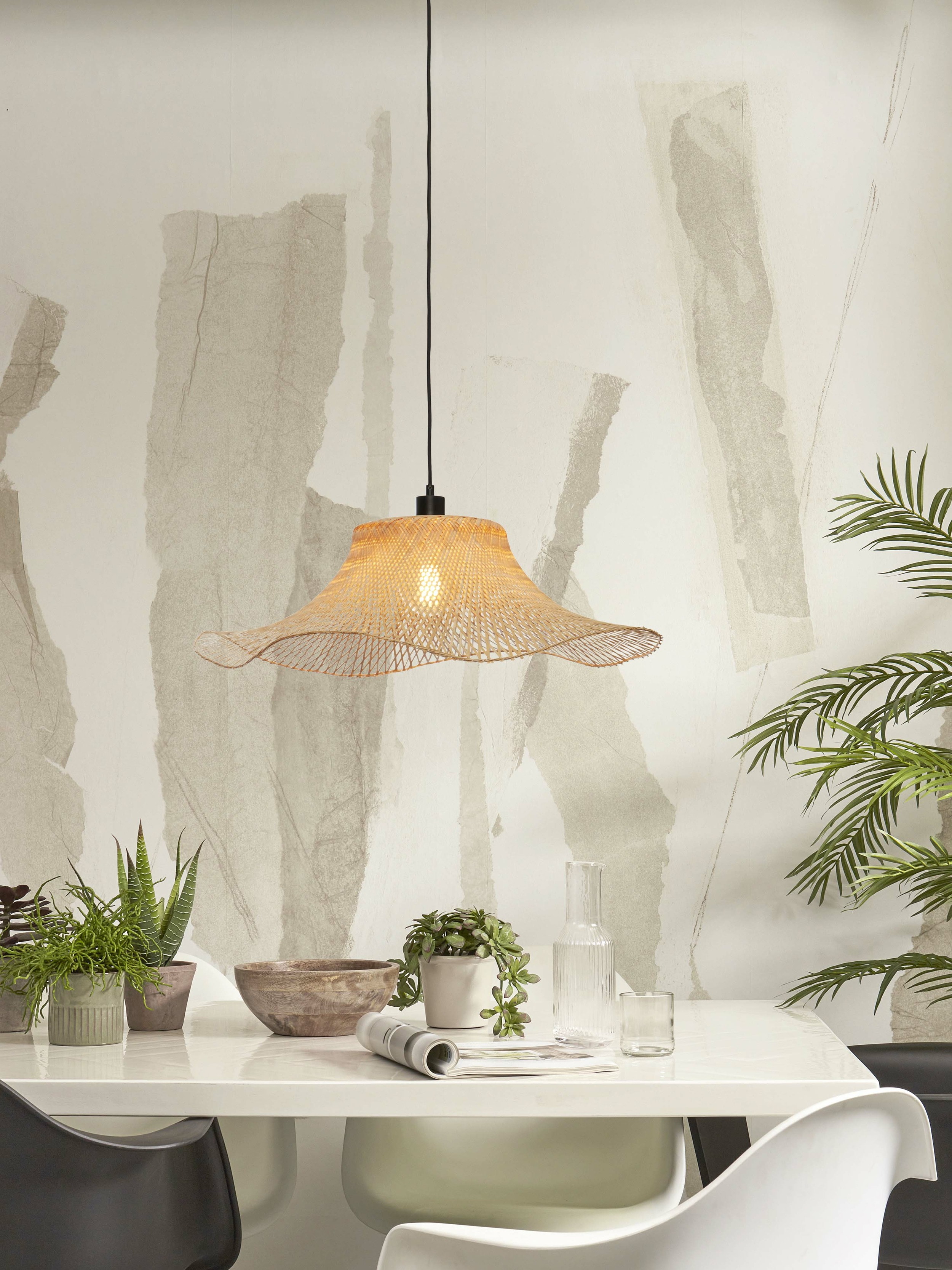 GOOD&MOJO Hanglamp 'Ibiza' Bamboe, 65cm, kleur Naturel