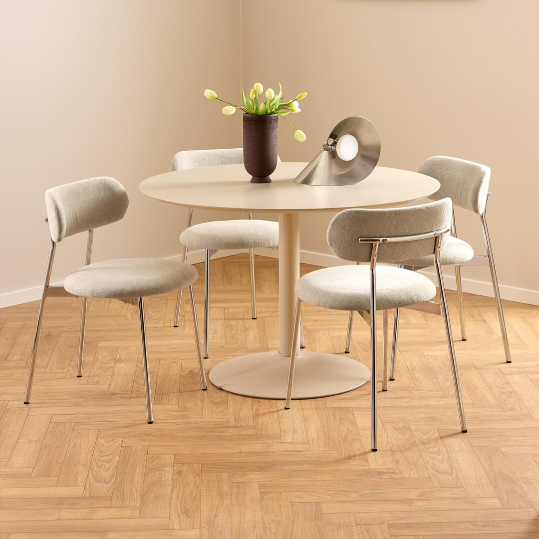 Bendt Ronde Eettafel Ibiza 110cm - Beige