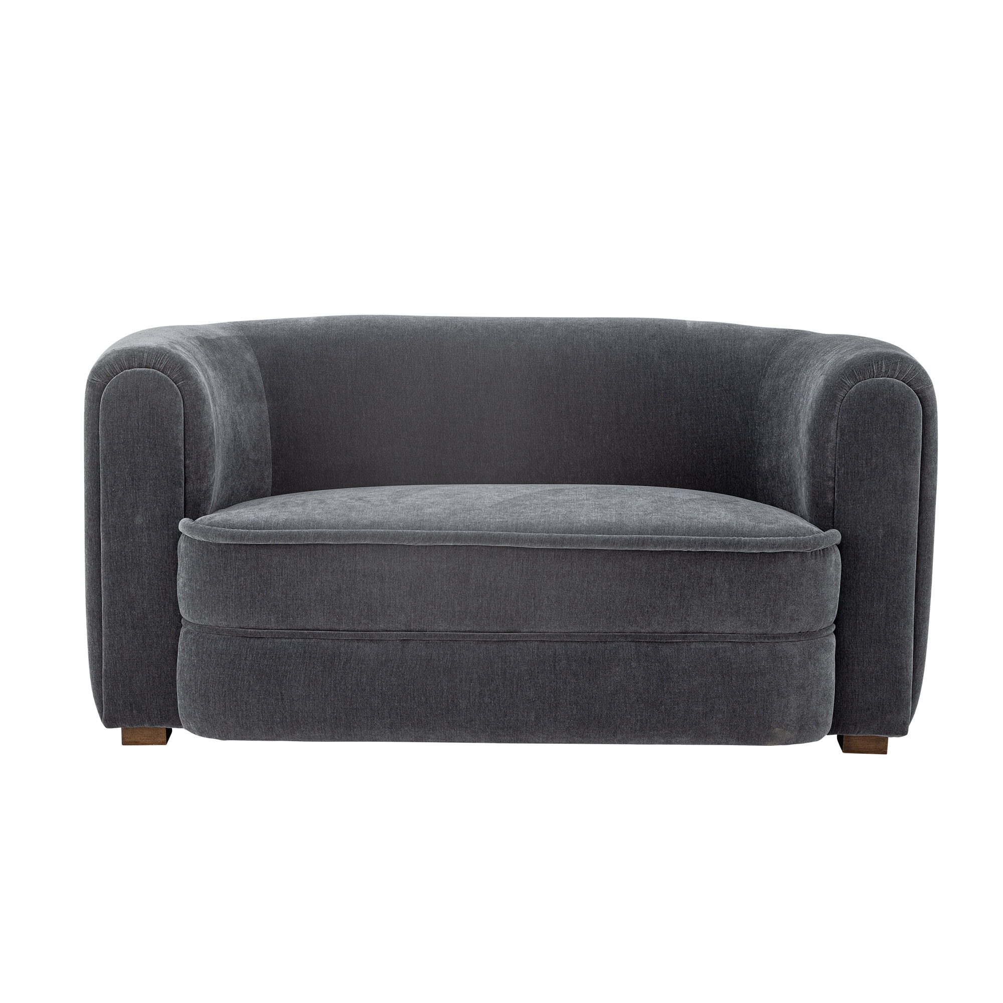 Bloomingville 2-zits Bank Malala Velourslook, 152cm - Blauw