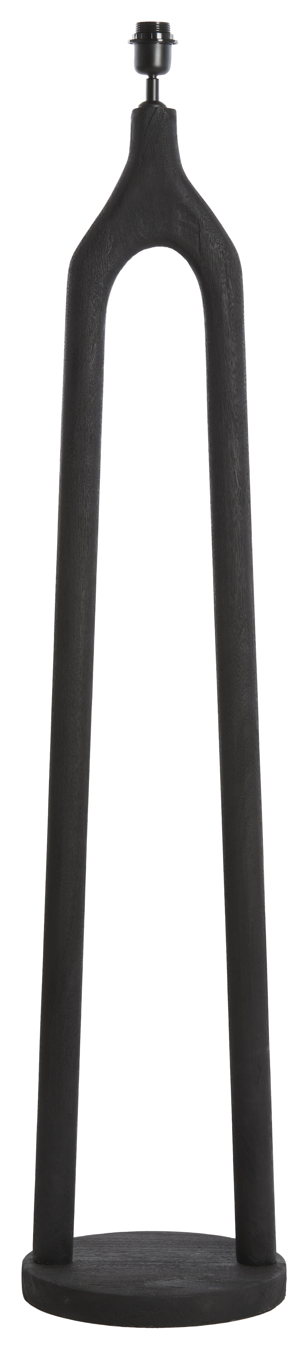 Light & Living Vloerlamp 'Xitta' Mangohout, 135cm, kleur Mat Zwart (excl. kap)