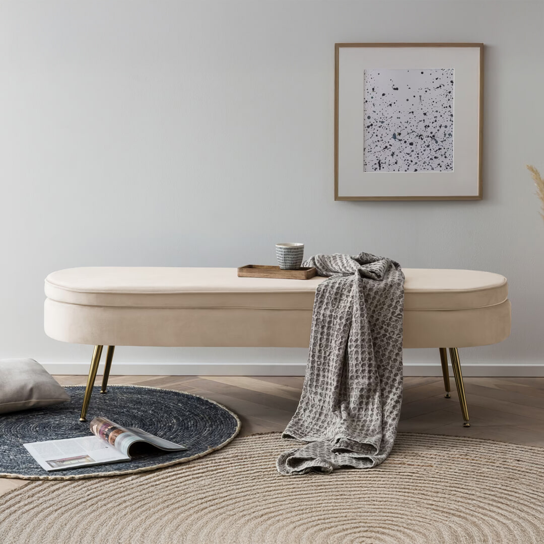 Artistiq Bankje 'Ignacio' Velvet, 143cm