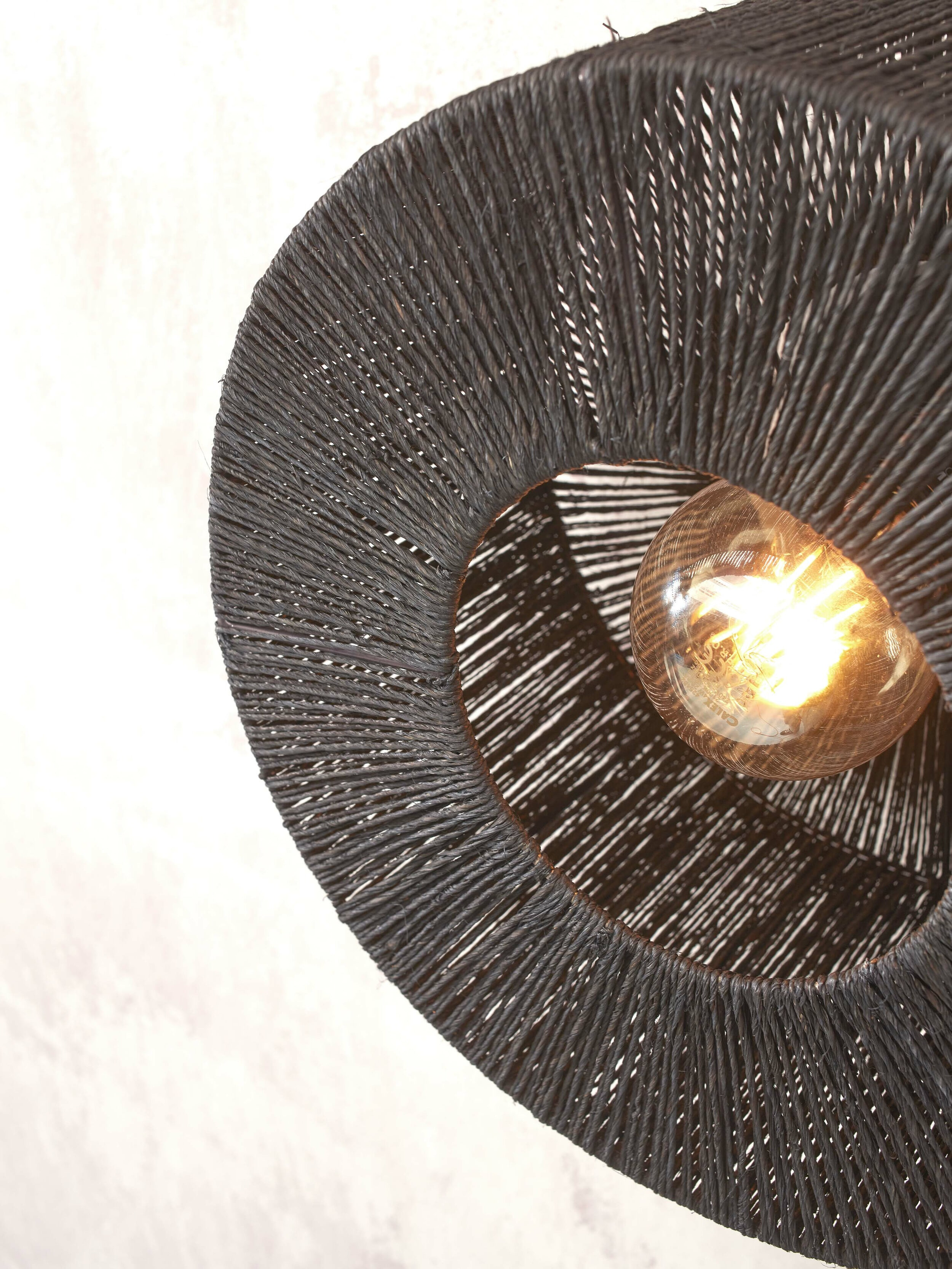 GOOD&MOJO Plafondlamp 'Iguazu' Jute, 30cm, kleur Zwart