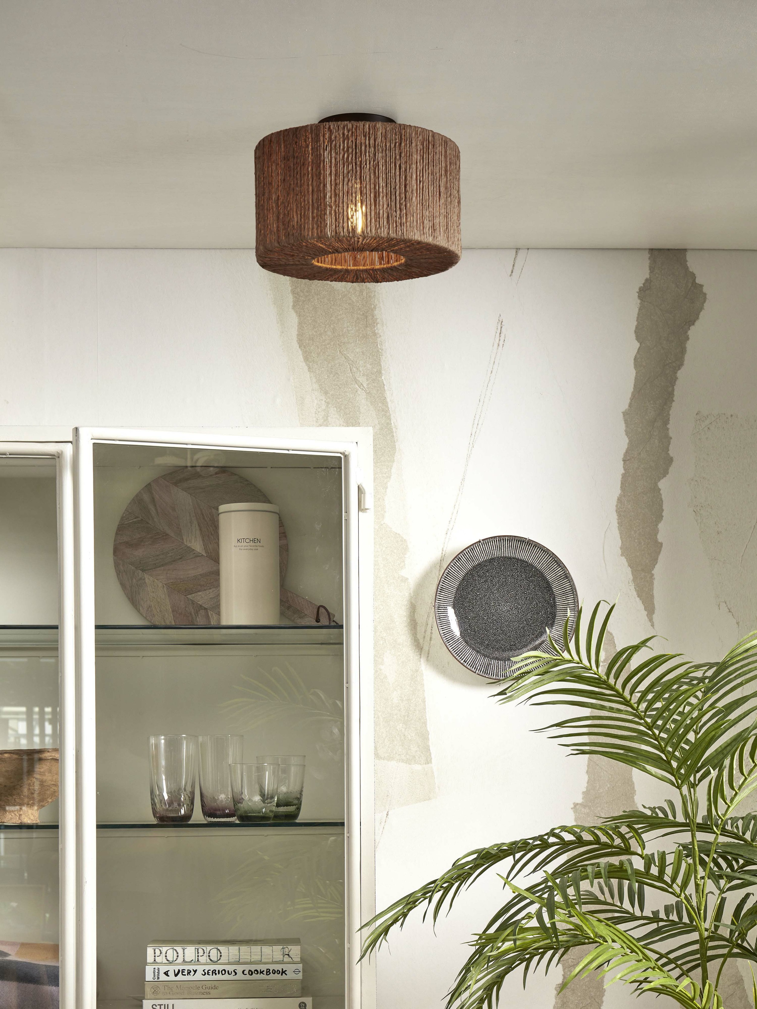 GOOD&MOJO Plafondlamp 'Iguazu' Jute, 30cm, kleur Naturel
