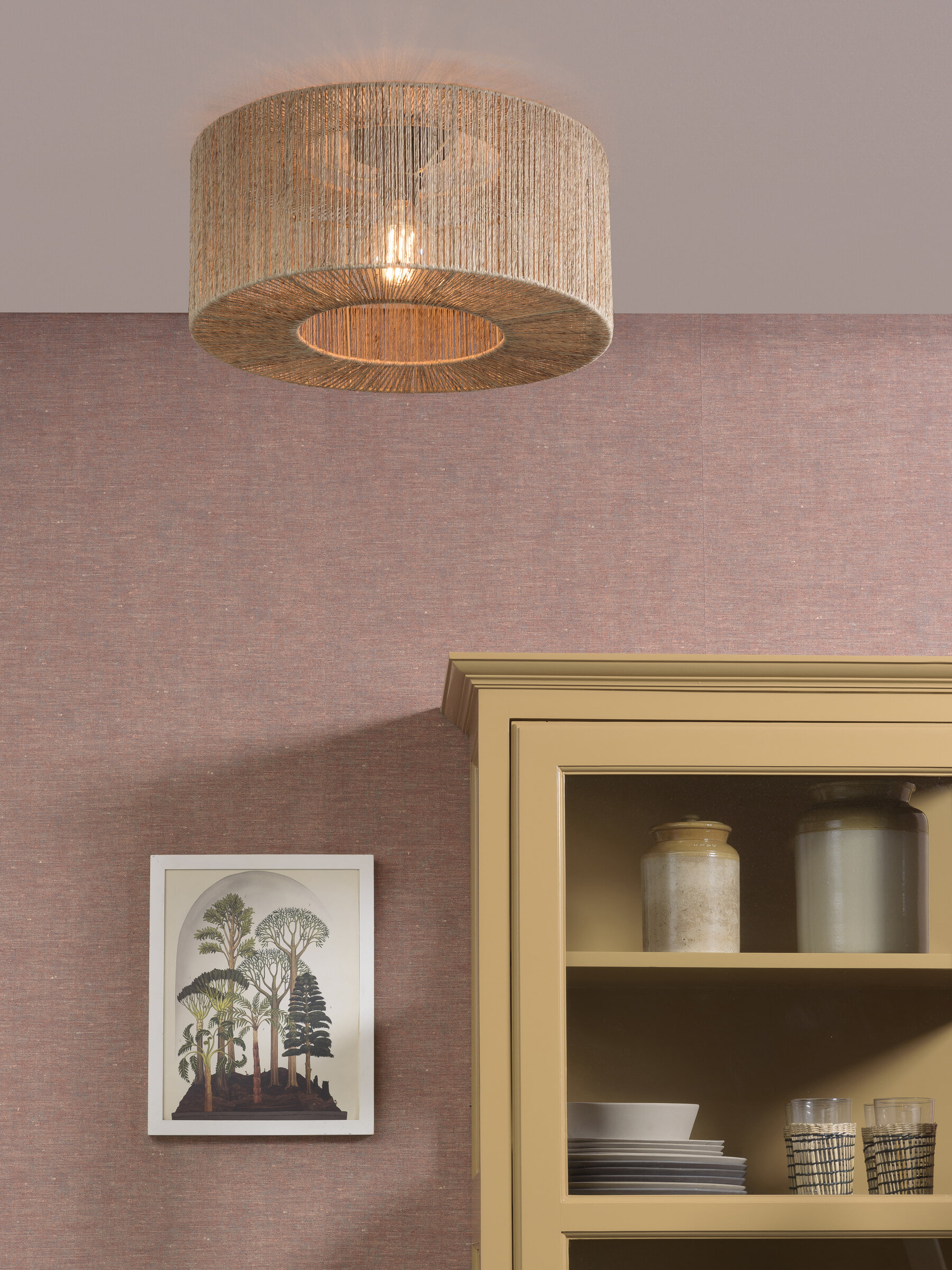 GOOD&MOJO Plafondlamp 'Iguazu' 50cm, Jute, kleur Naturel