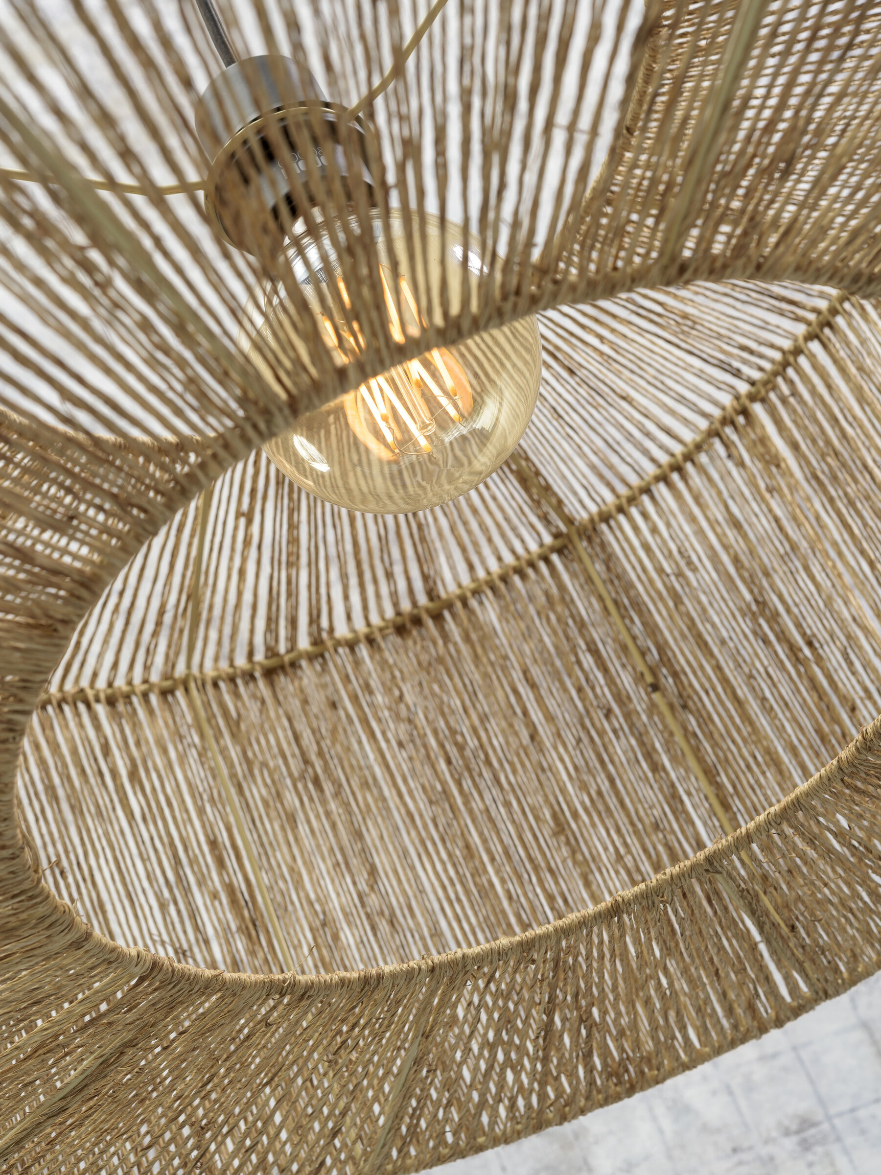 GOOD&MOJO Plafondlamp 'Iguazu' 50cm, Jute, kleur Naturel
