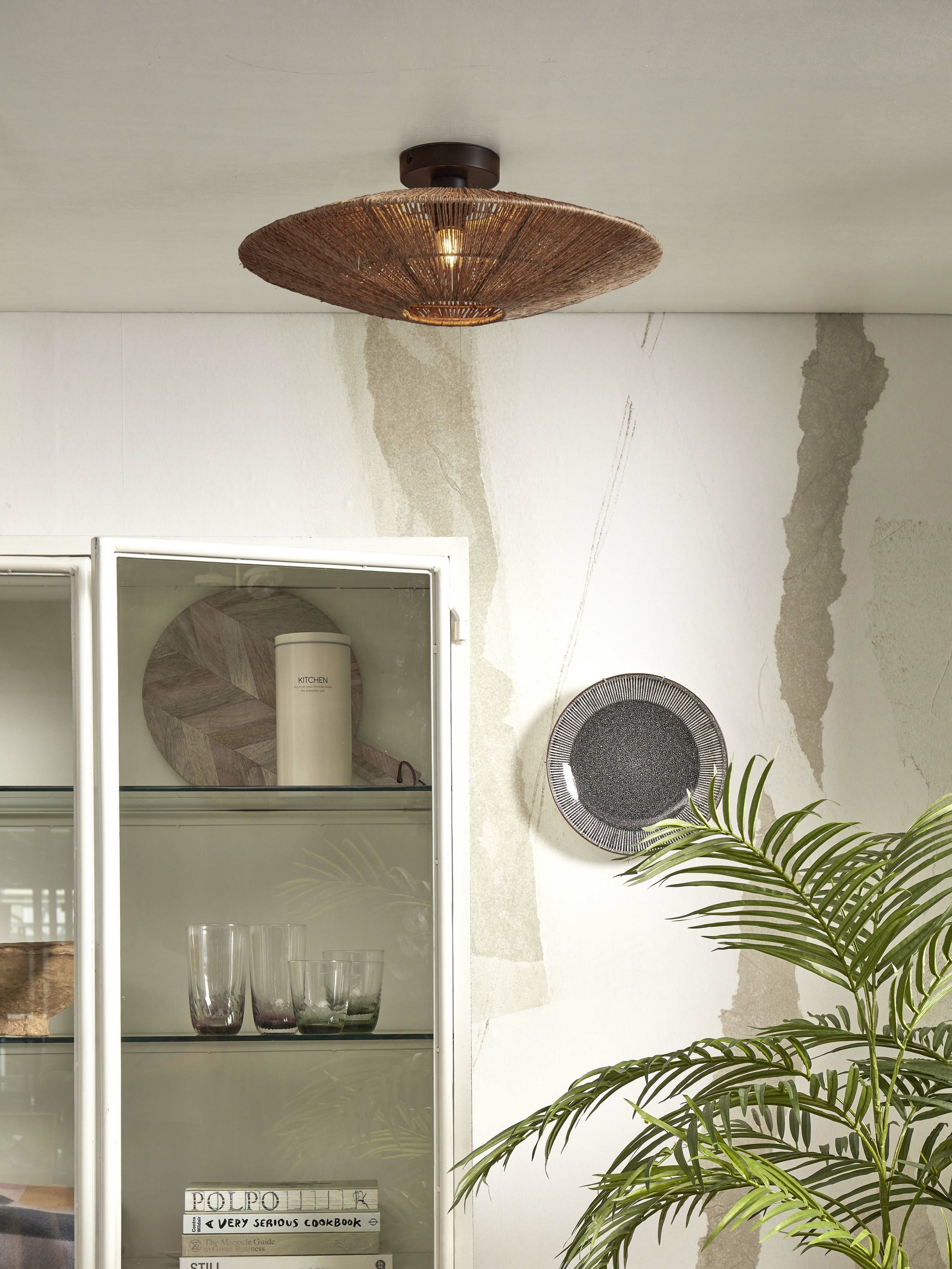 GOOD&MOJO Plafondlamp 'Iguazu' Jute, 55cm, kleur Naturel