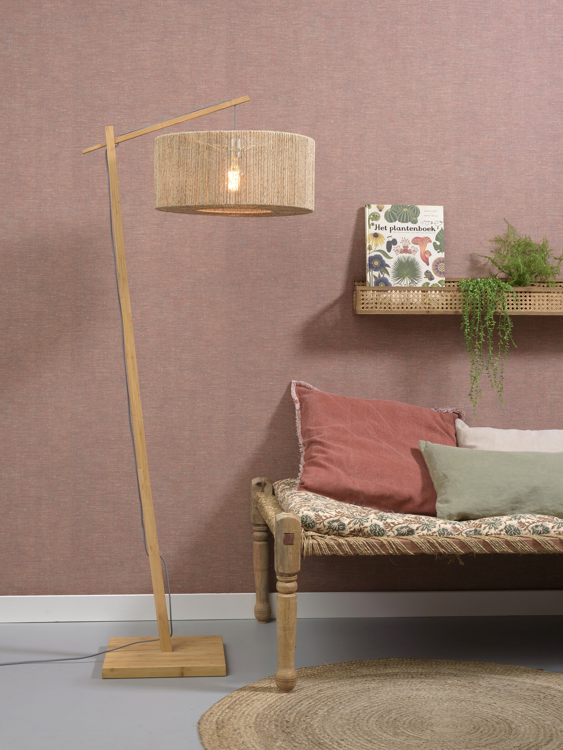 GOOD&MOJO Vloerlamp 'Iguazu' Small, Jute, kleur Naturel
