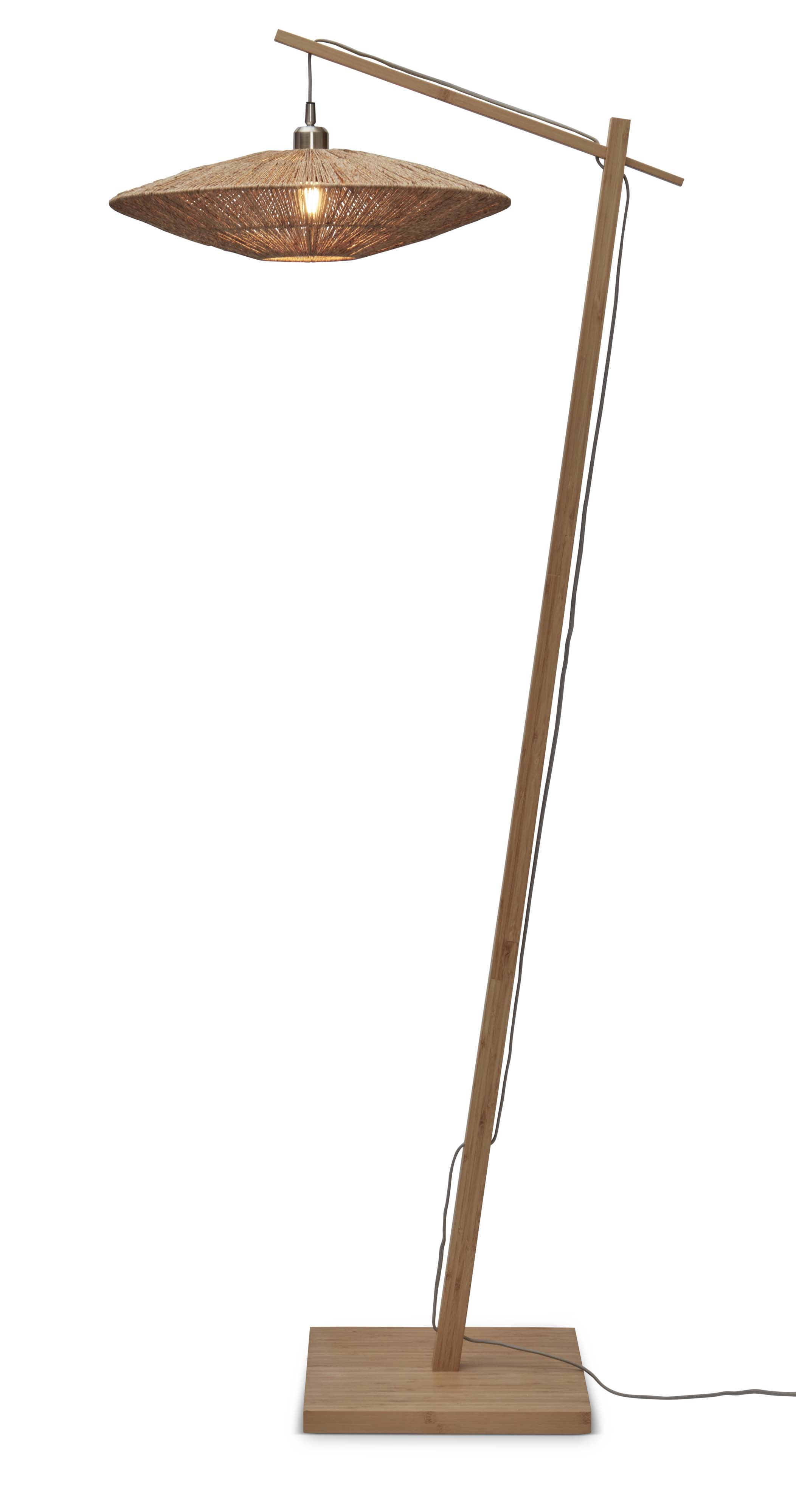 GOOD&MOJO Vloerlamp 'Iguazu' Bamboe en jute, 176cm, kleur Naturel