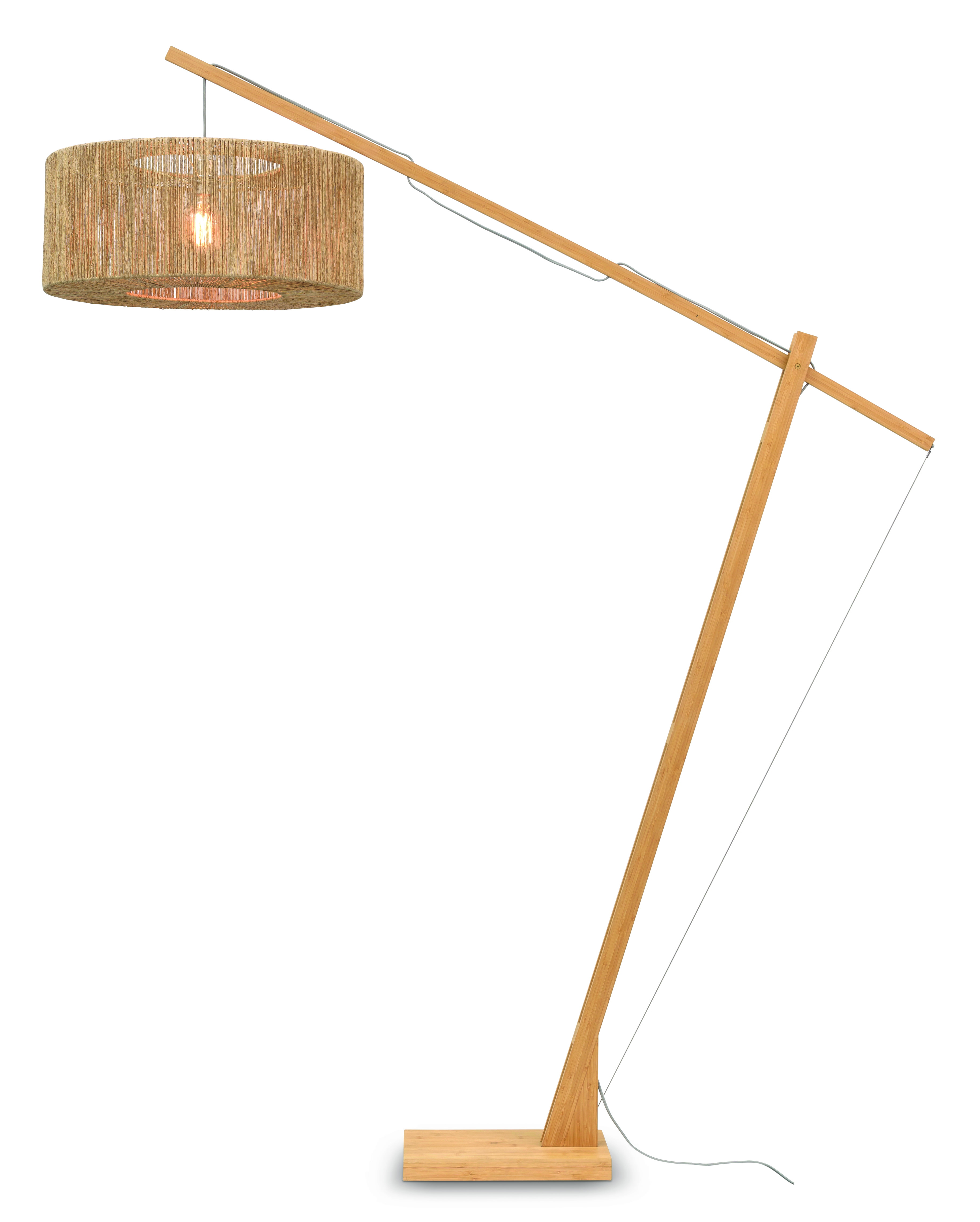 GOOD&MOJO Vloerlamp 'Iguazu' Jute, 207cm, kleur Naturel