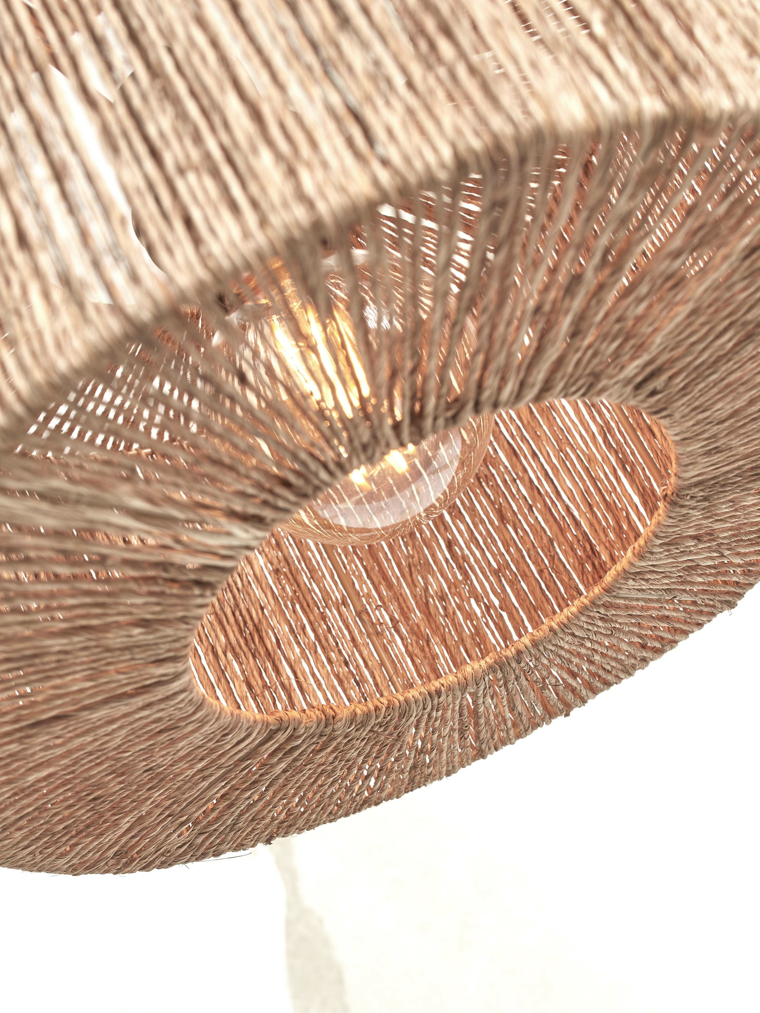 GOOD&MOJO Vloerlamp 'Iguazu' Bamboe en jute, 150cm, kleur Wit/Naturel