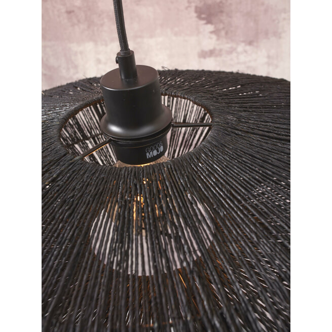 GOOD&MOJO Hanglamp 'Iguazu' Jute, 40cm, kleur Zwart
