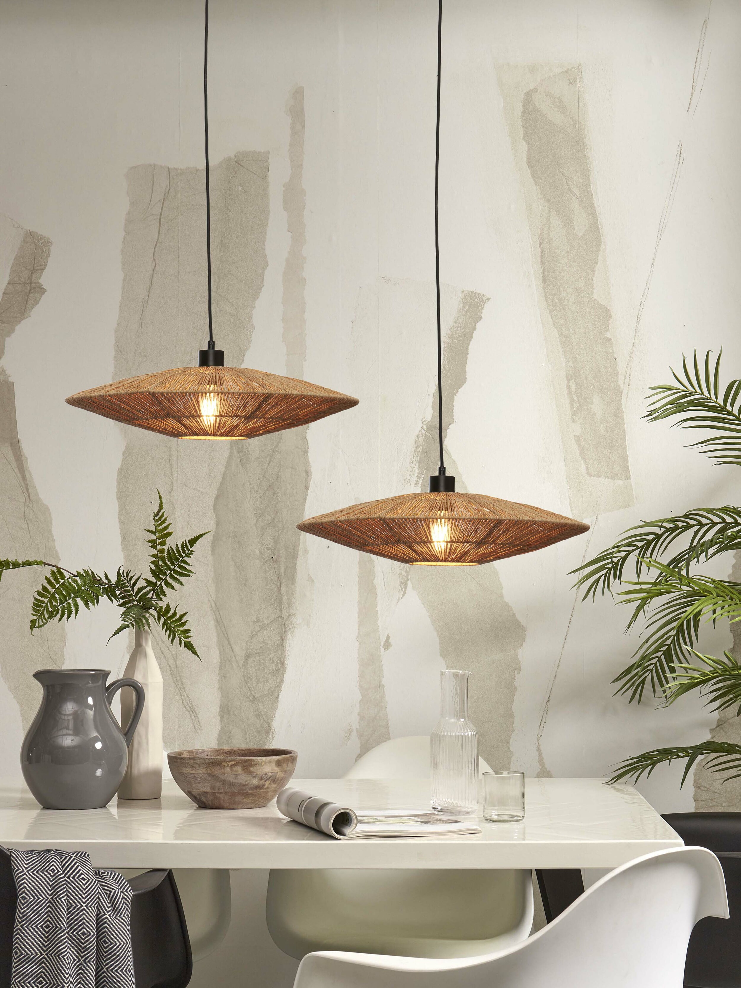 GOOD&MOJO Hanglamp 'Iguazu' Jute, 55cm, kleur Naturel