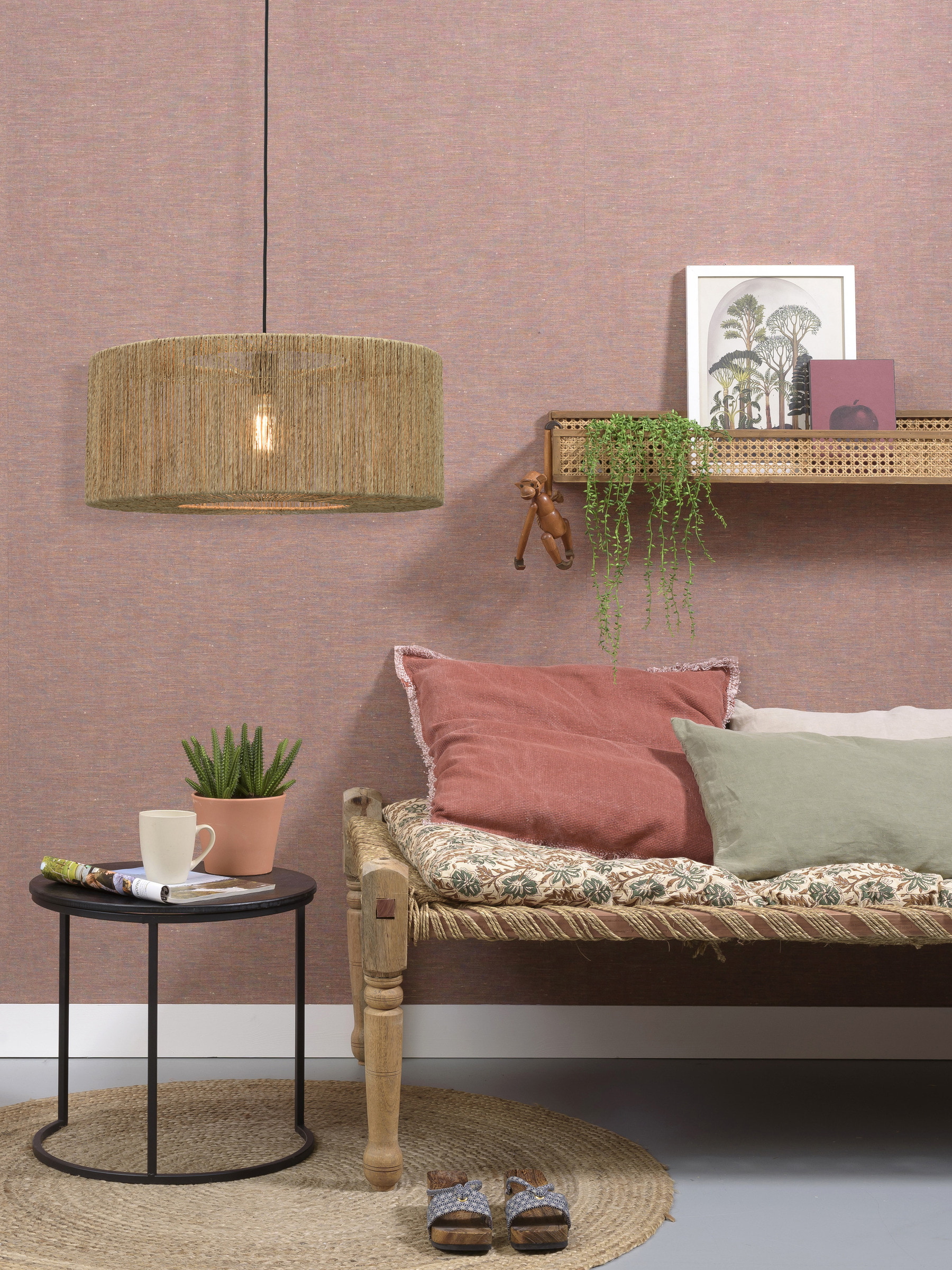 GOOD&MOJO Hanglamp 'Iguazu' Large, Jute, kleur Naturel