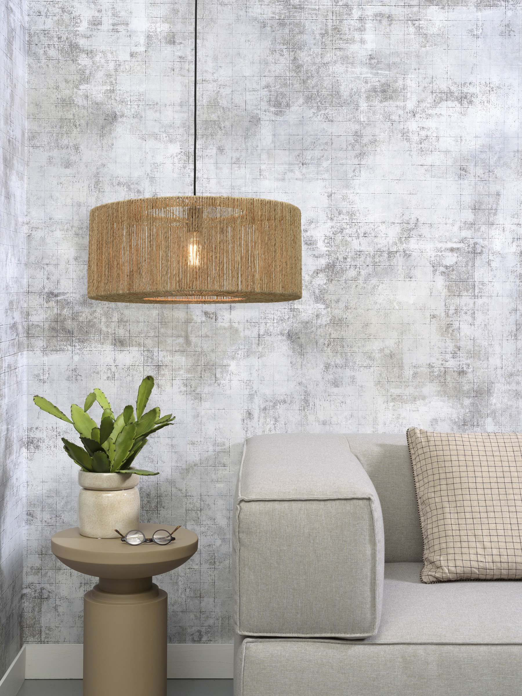 GOOD&MOJO Hanglamp 'Iguazu' Large, Jute, kleur Naturel
