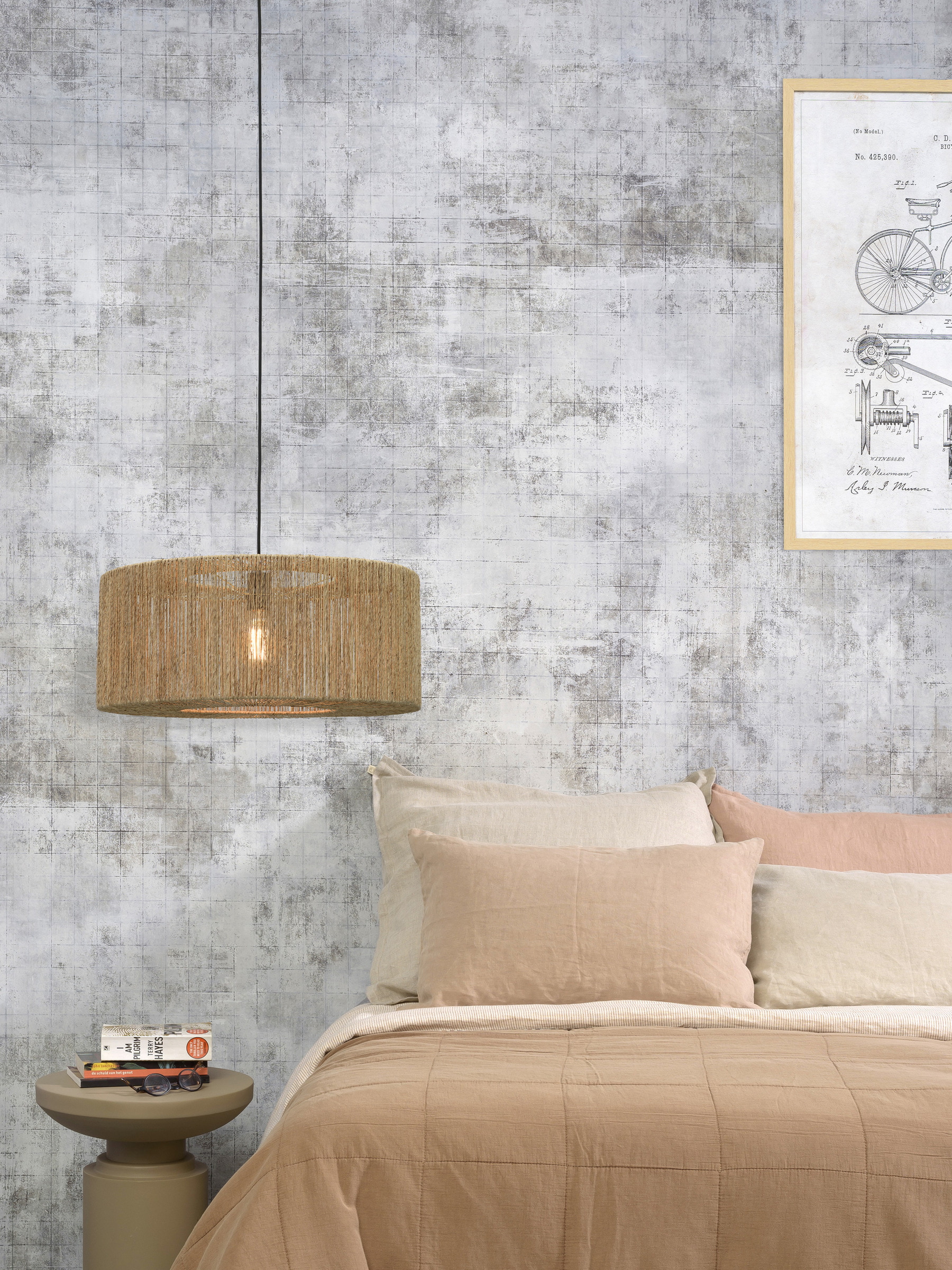 GOOD&MOJO Hanglamp 'Iguazu' Large, Jute, kleur Naturel