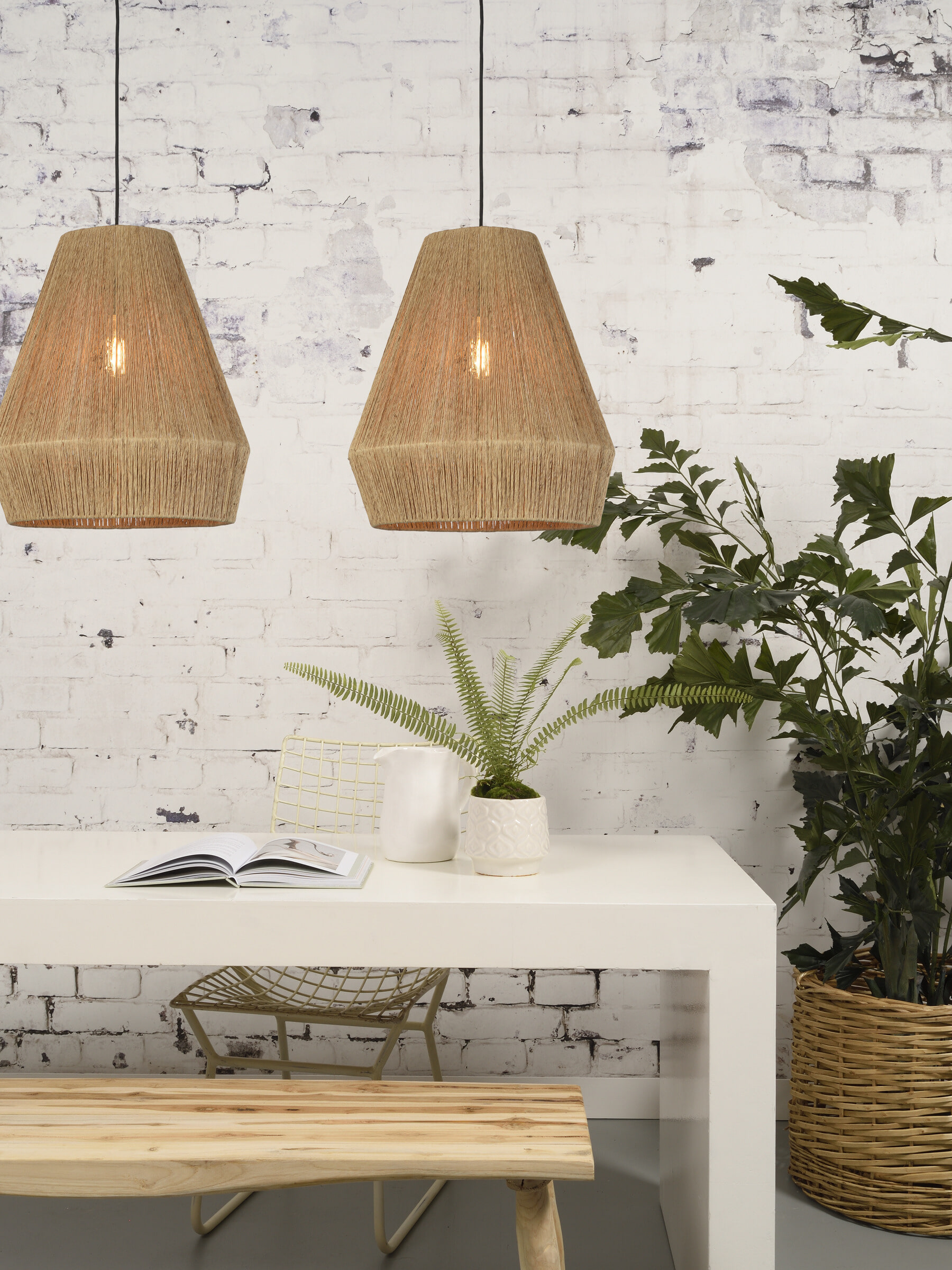 GOOD&MOJO Hanglamp 'Iguazu' 40cm, Jute, kleur Naturel