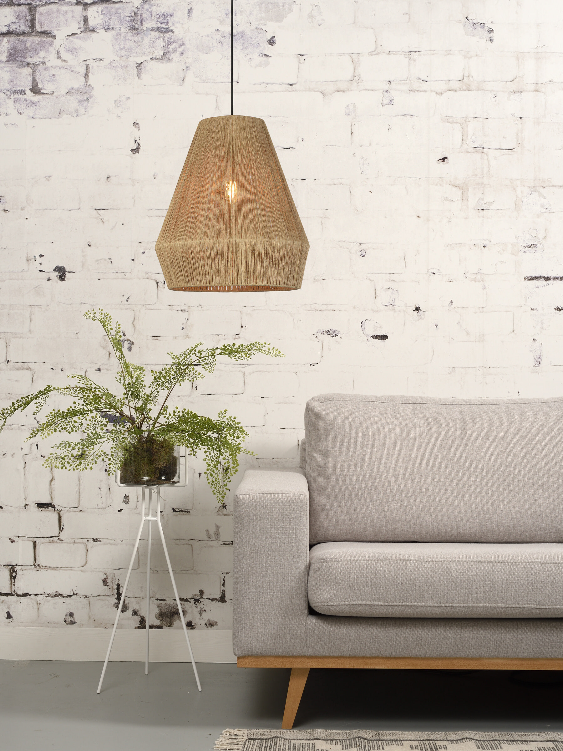 GOOD&MOJO Hanglamp 'Iguazu' 40cm, Jute, kleur Naturel