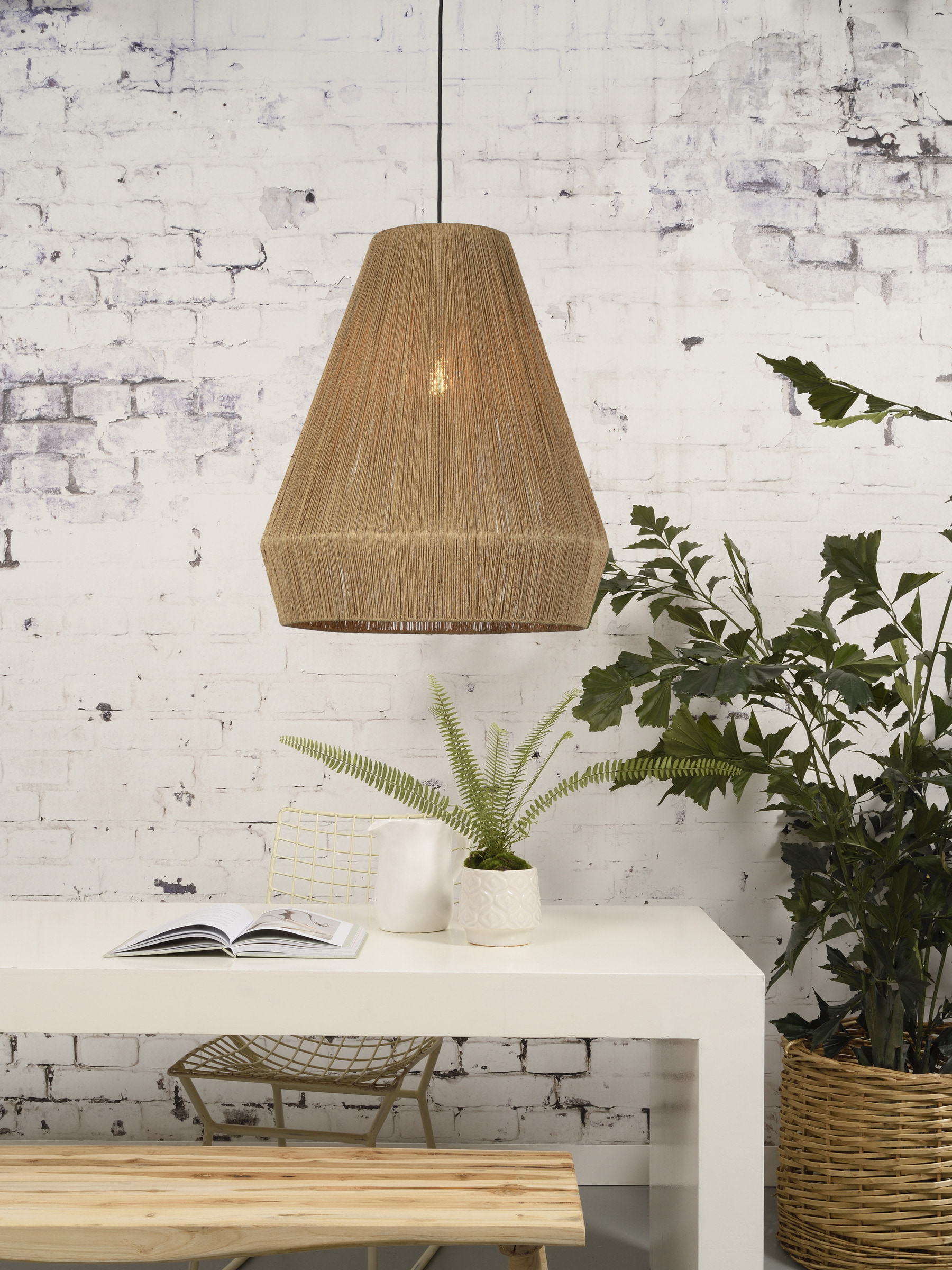 GOOD&MOJO Hanglamp 'Iguazu' Jute, kleur Naturel