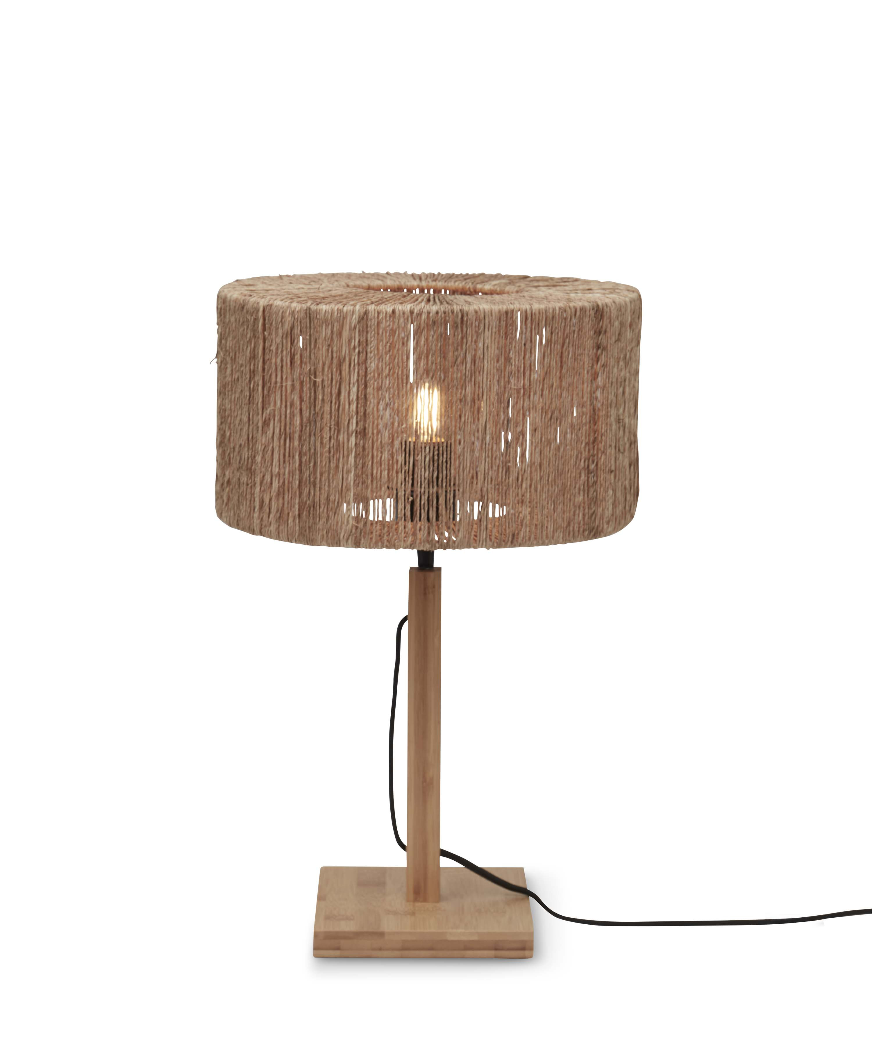 GOOD&MOJO Tafellamp 'Iguazu' Bamboe en jute, 37cm, kleur Naturel