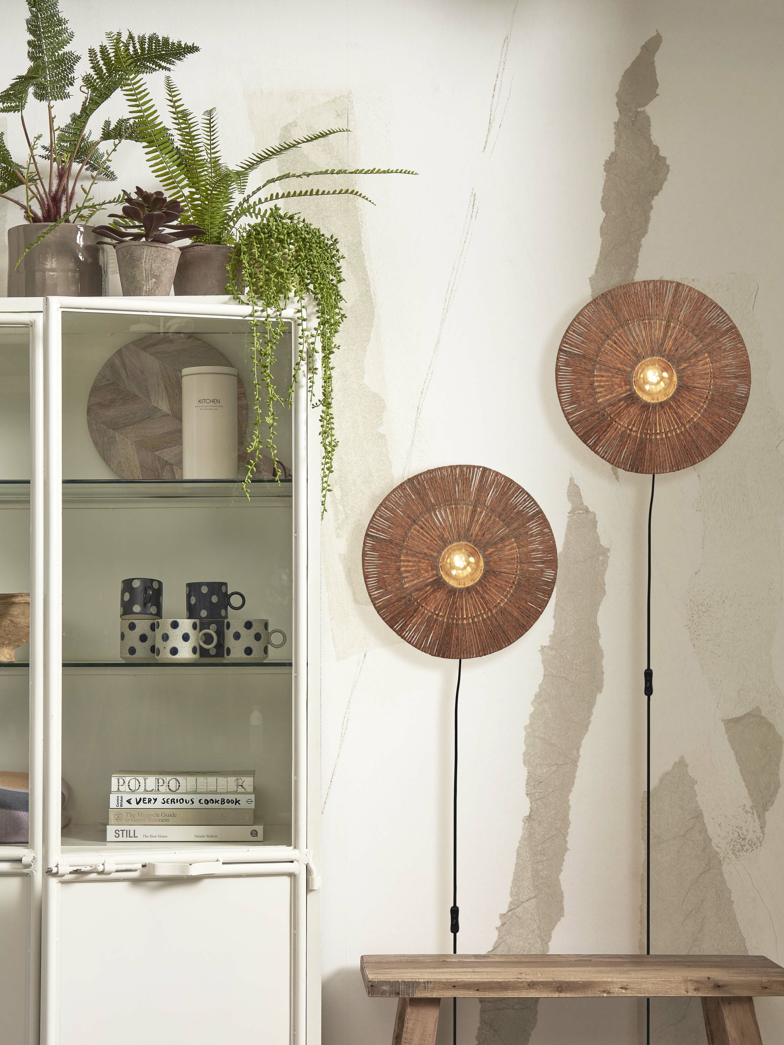 GOOD&MOJO Wandlamp 'Iguazu' Jute, 40cm, kleur Naturel