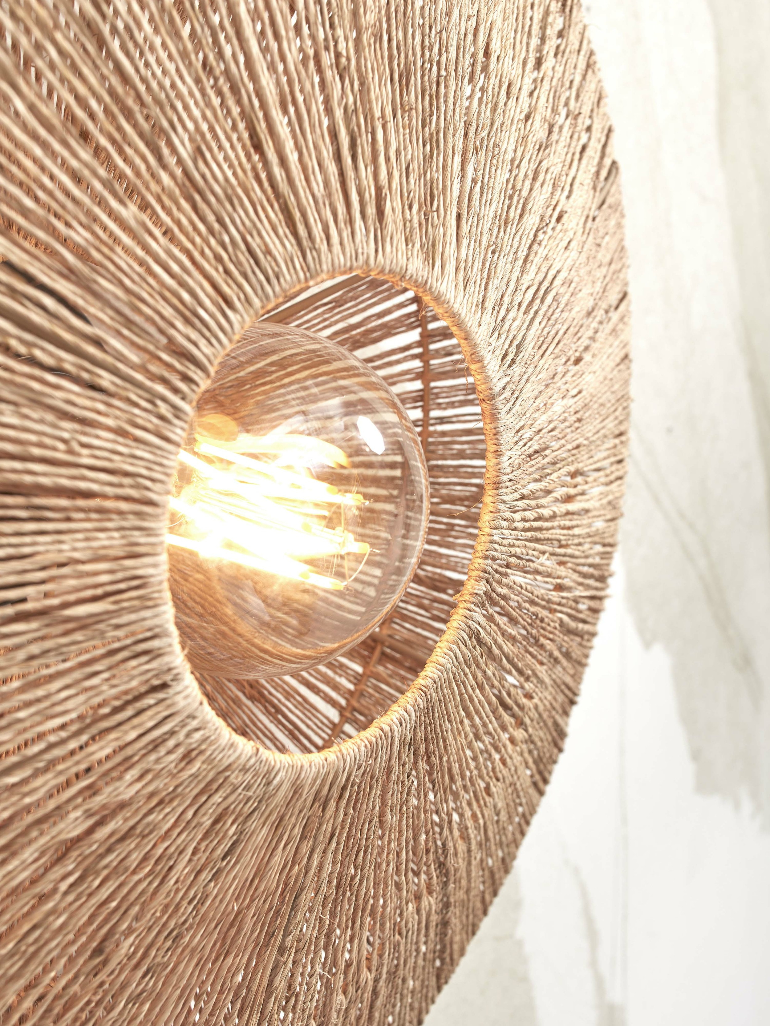 GOOD&MOJO Wandlamp 'Iguazu' Jute, 40cm, kleur Naturel
