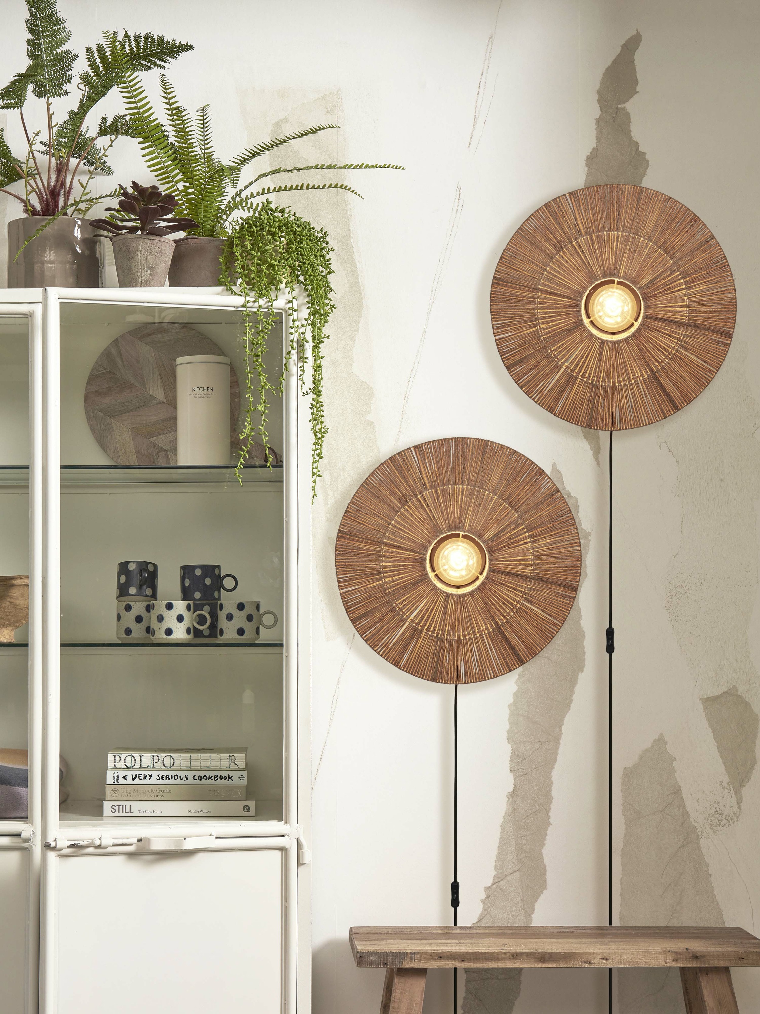 GOOD&MOJO Wandlamp 'Iguazu' Jute, 55cm, kleur Naturel