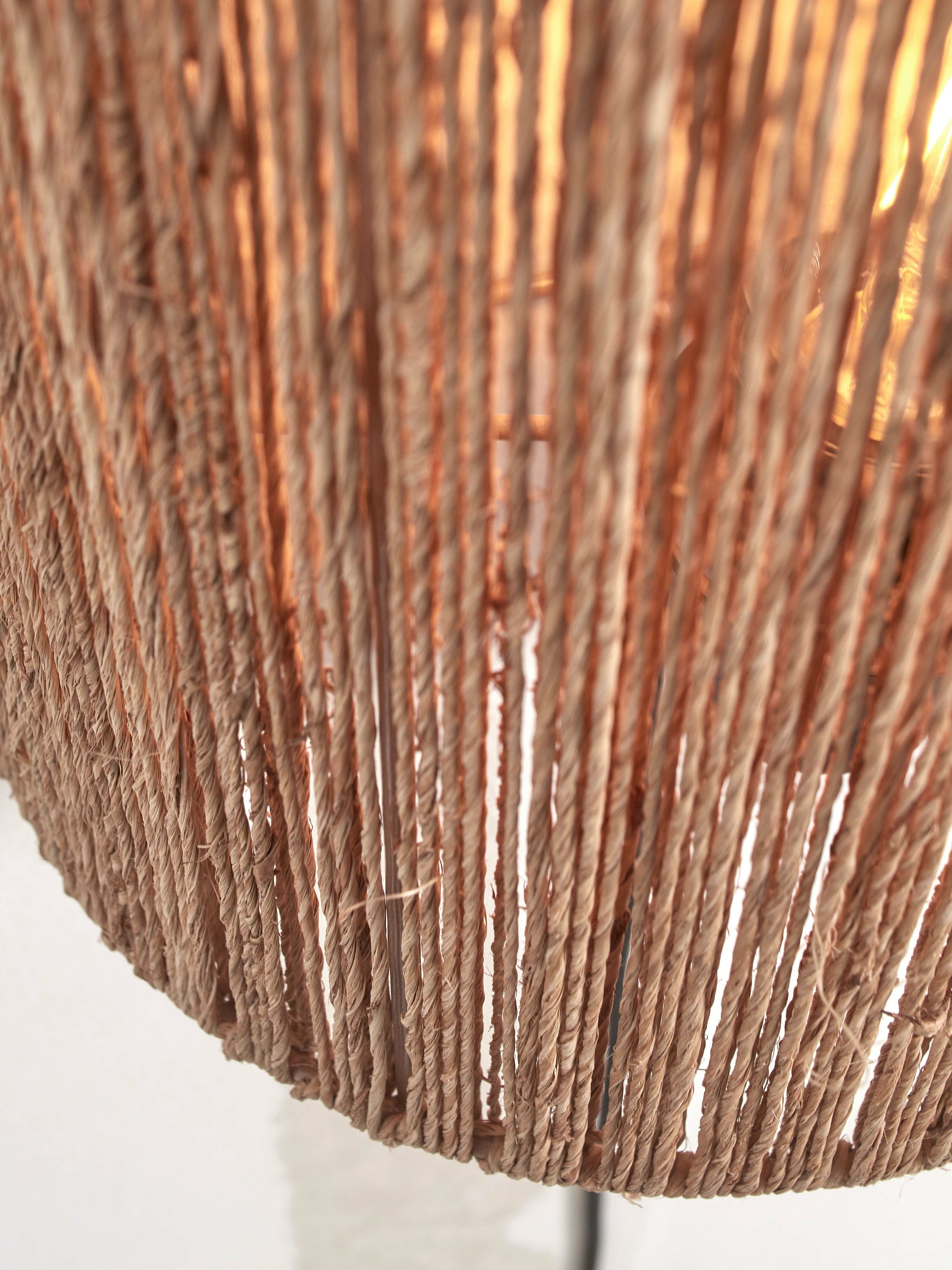 GOOD&MOJO Wandlamp 'Iguazu' Jute, 22cm hoog, kleur Naturel
