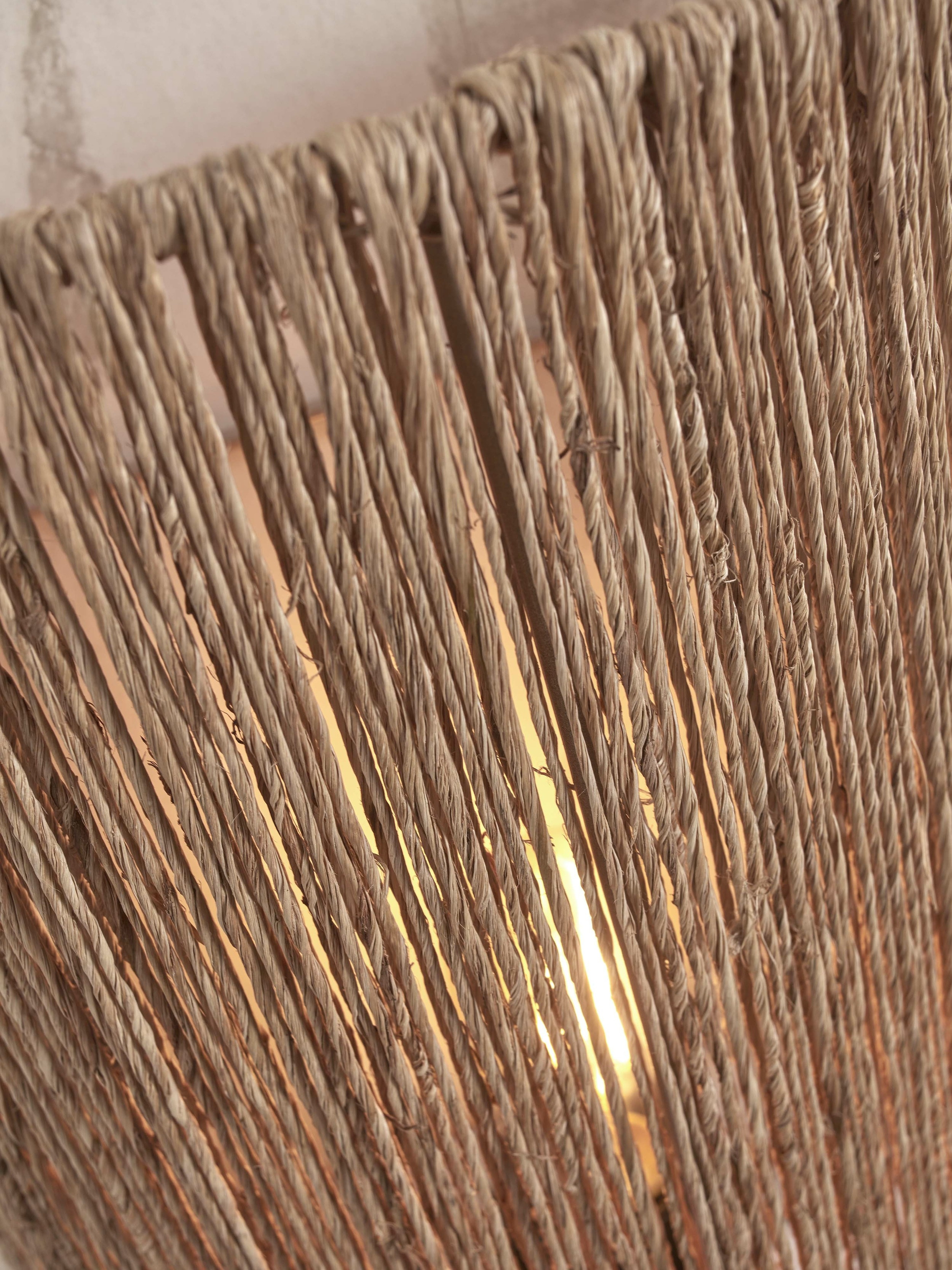 GOOD&MOJO Wandlamp 'Iguazu' Jute, 32cm hoog, kleur Naturel