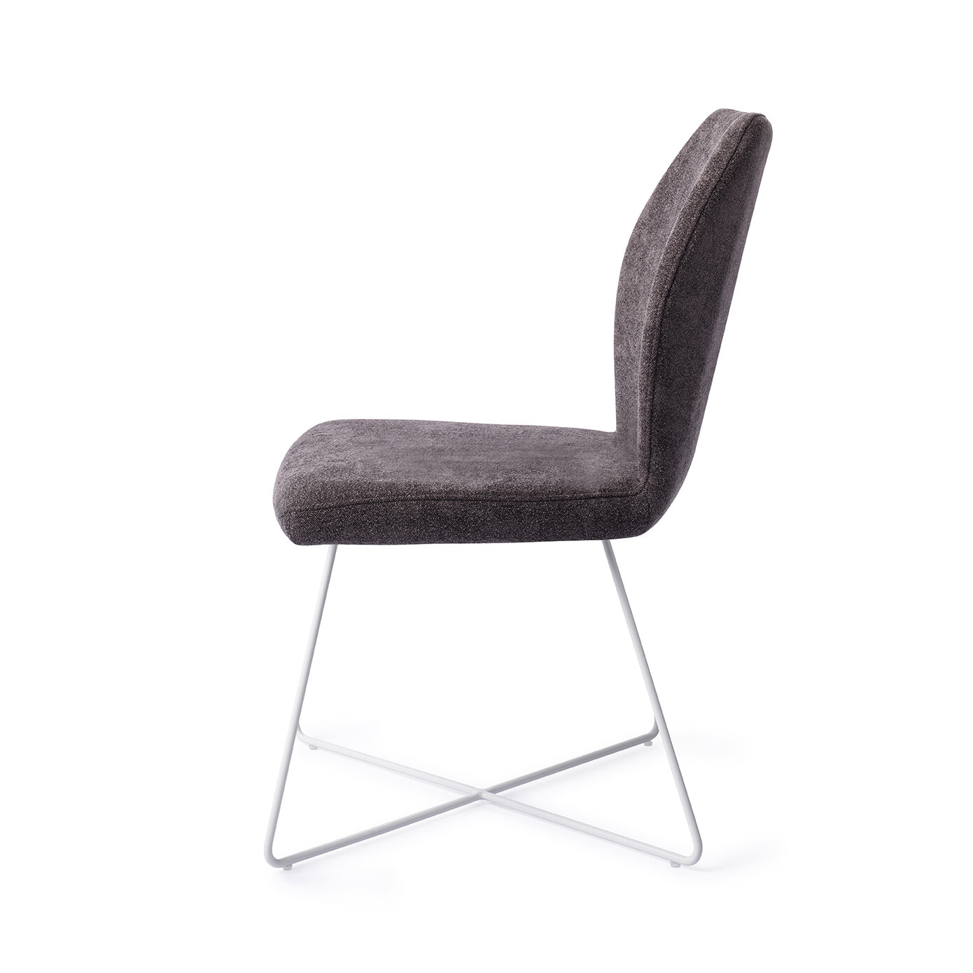 Jesper Home Eetkamerstoel 'Ikata' Cross White, kleur Almost Black