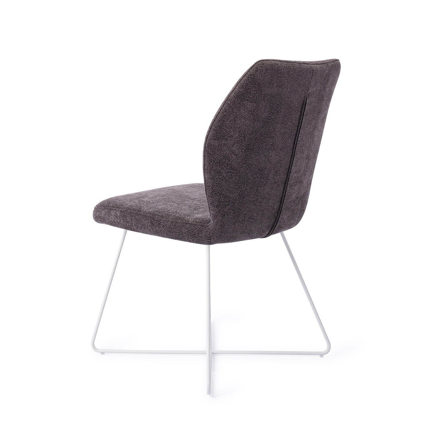Jesper Home Eetkamerstoel 'Ikata' Cross White, kleur Almost Black