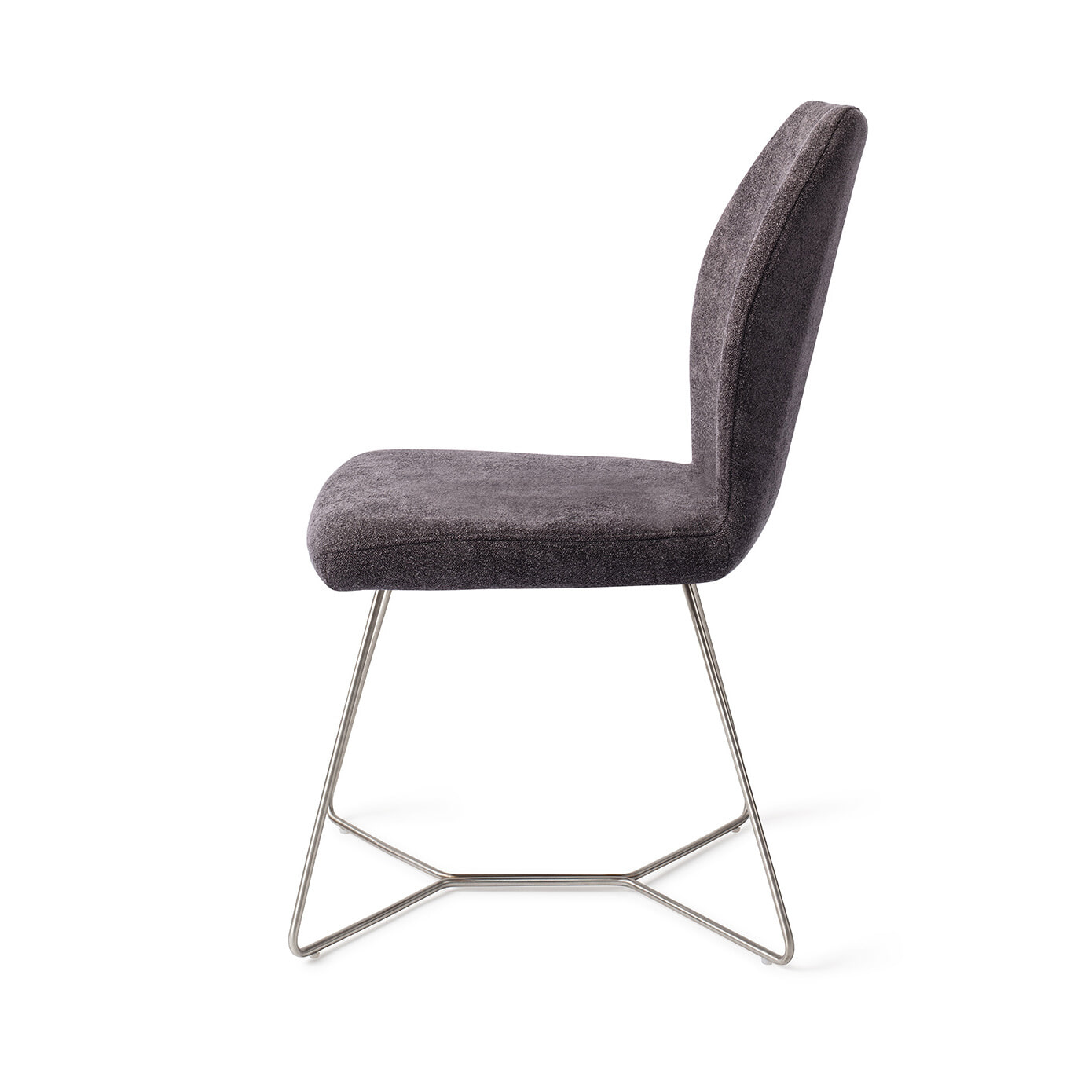 Jesper Home Eetkamerstoel 'Ikata' Beehive Steel, kleur Almost Black