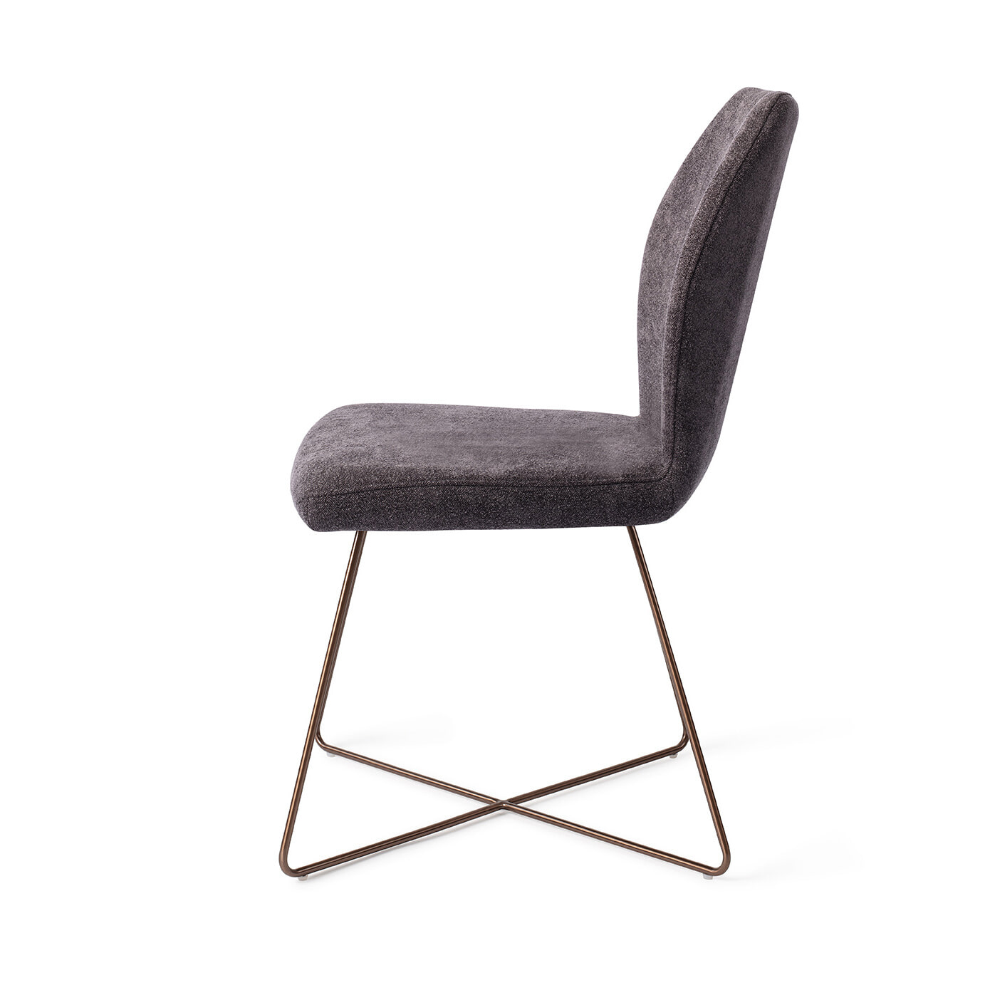 Jesper Home Eetkamerstoel 'Ikata' Cross Rose, kleur Almost Black