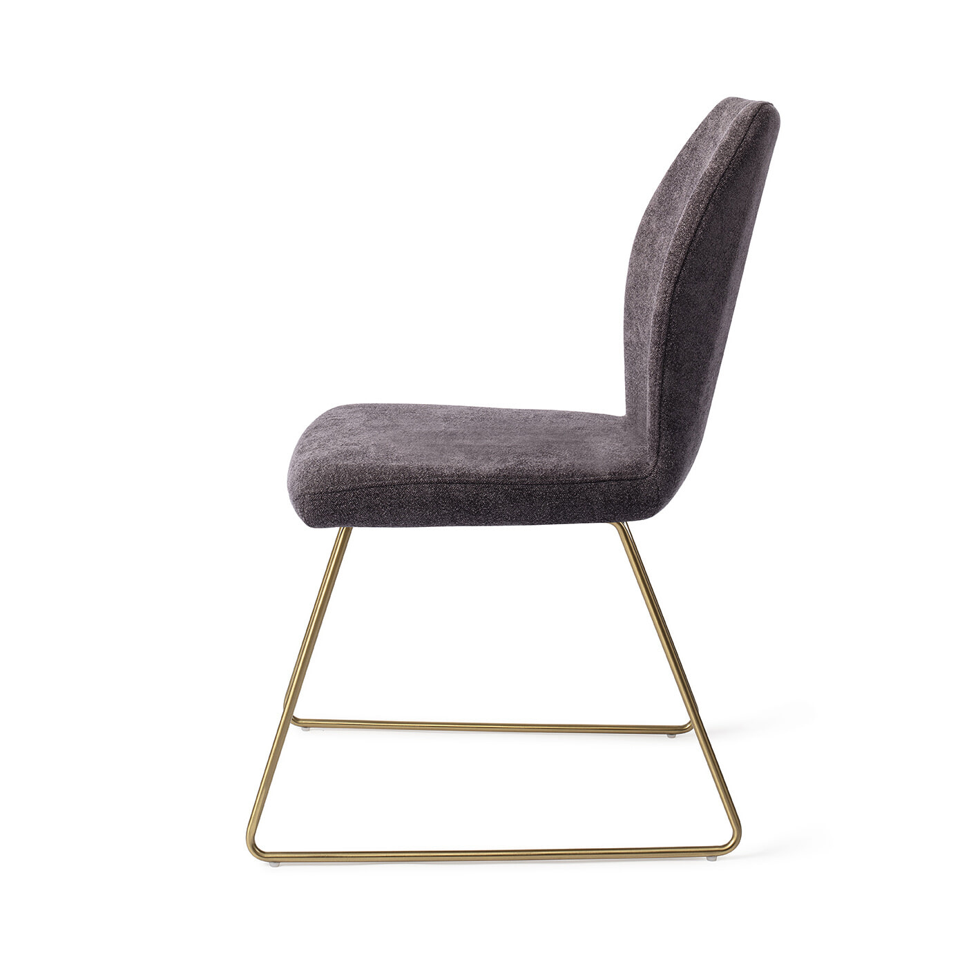 Jesper Home Eetkamerstoel 'Ikata' Slide Gold, kleur Almost Black