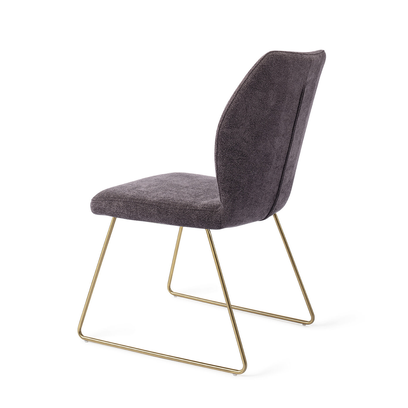 Jesper Home Eetkamerstoel 'Ikata' Slide Gold, kleur Almost Black