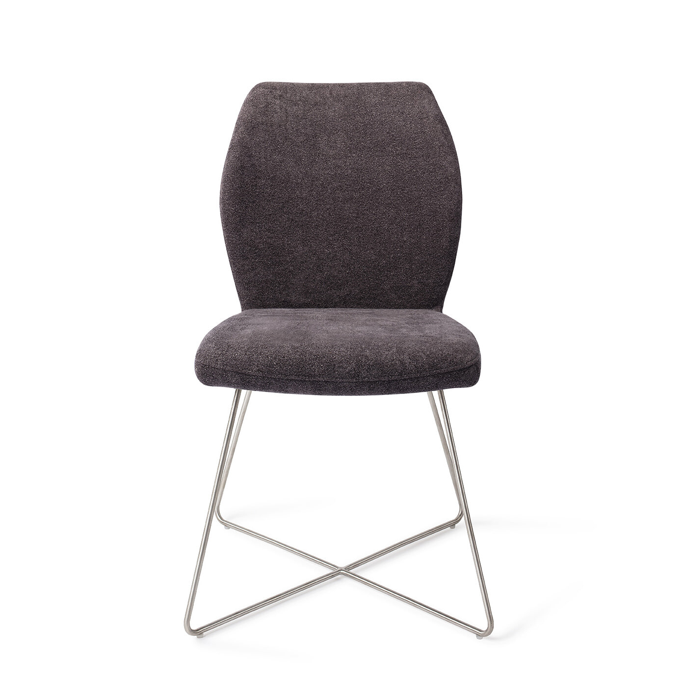 Jesper Home Eetkamerstoel 'Ikata' Cross Steel, kleur Almost Black