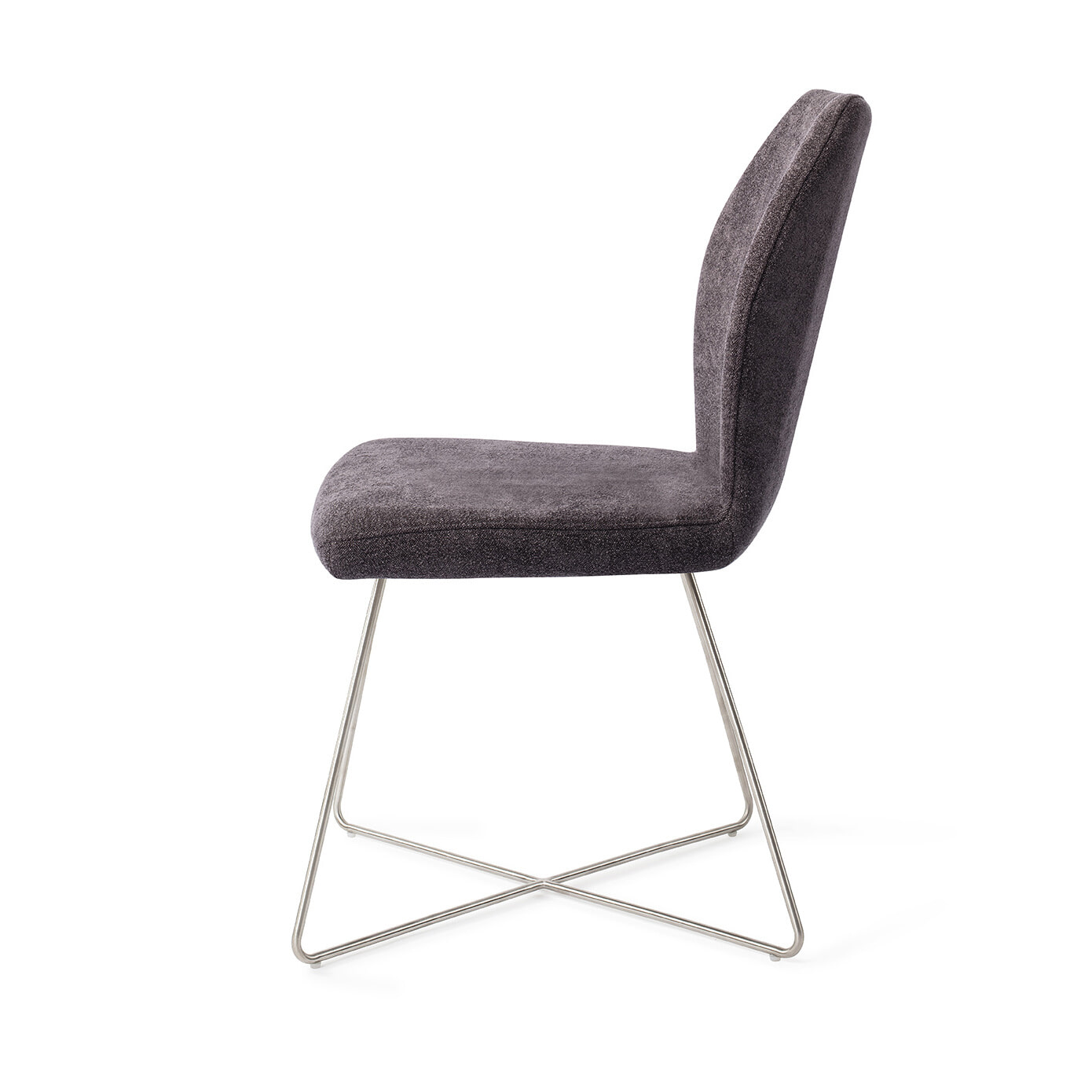 Jesper Home Eetkamerstoel 'Ikata' Cross Steel, kleur Almost Black