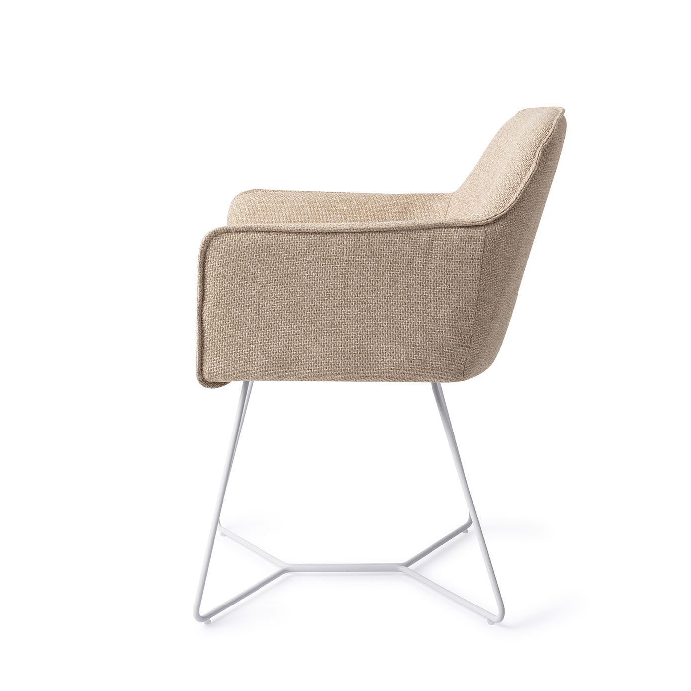Jesper Home Eetkamerstoel 'Hofu' Beehive White, kleur Wild Walnut