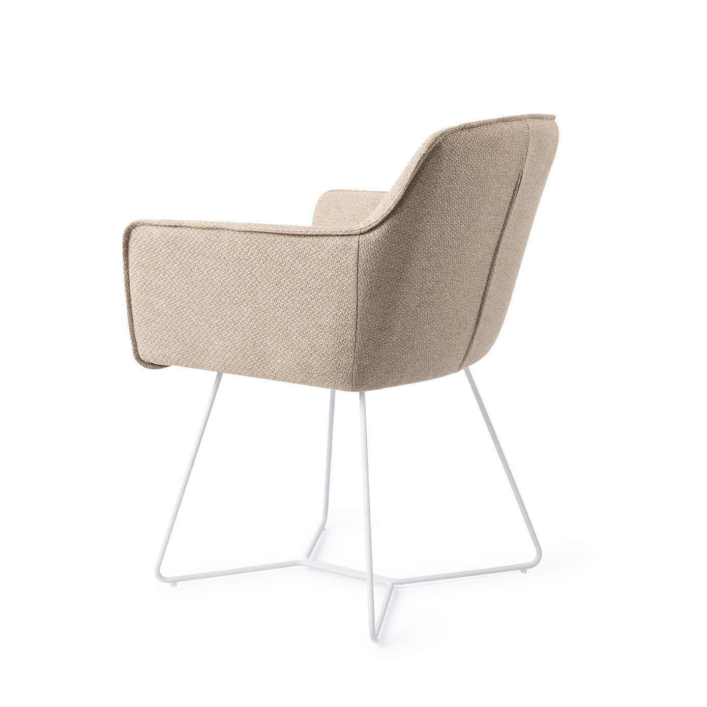 Jesper Home Eetkamerstoel 'Hofu' Beehive White, kleur Wild Walnut