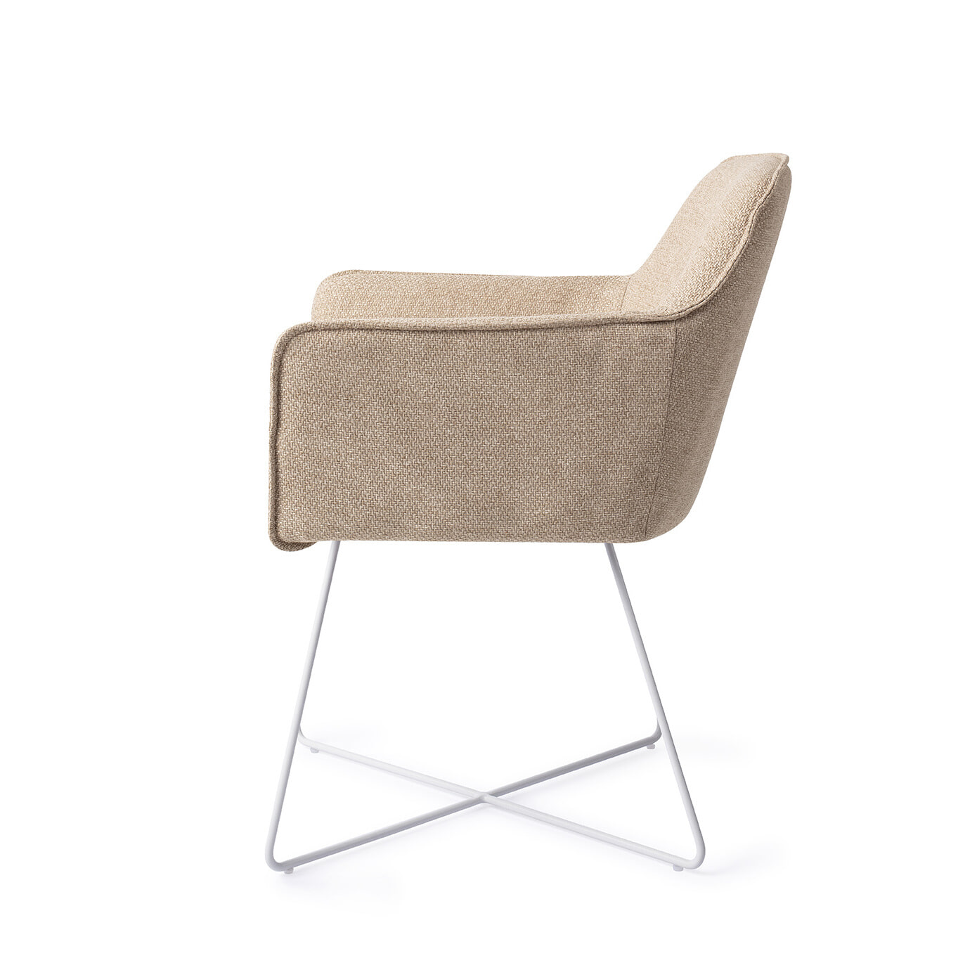 Jesper Home Eetkamerstoel 'Hofu' Cross White, kleur Wild Walnut