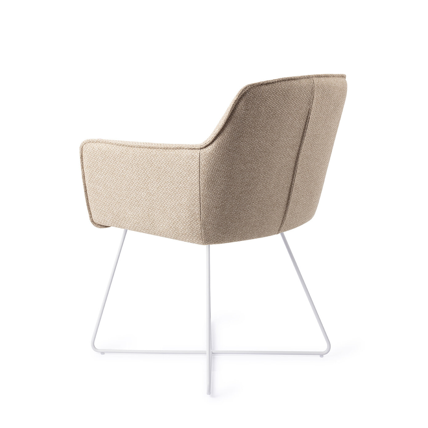Jesper Home Eetkamerstoel 'Hofu' Cross White, kleur Wild Walnut