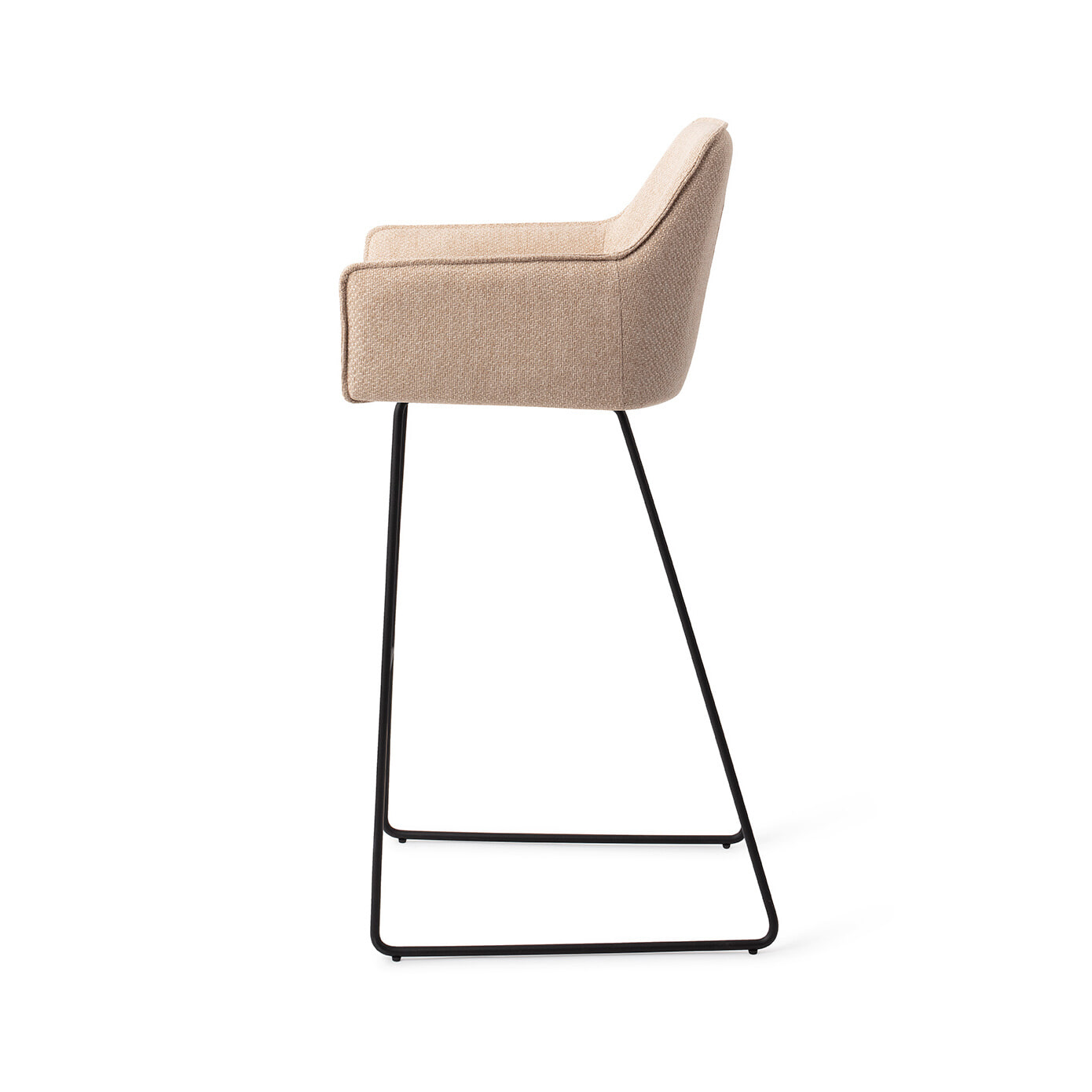 Jesper Home Barkruk 'Hofu' Slide Black, kleur Wild Walnut (zithoogte 75cm)