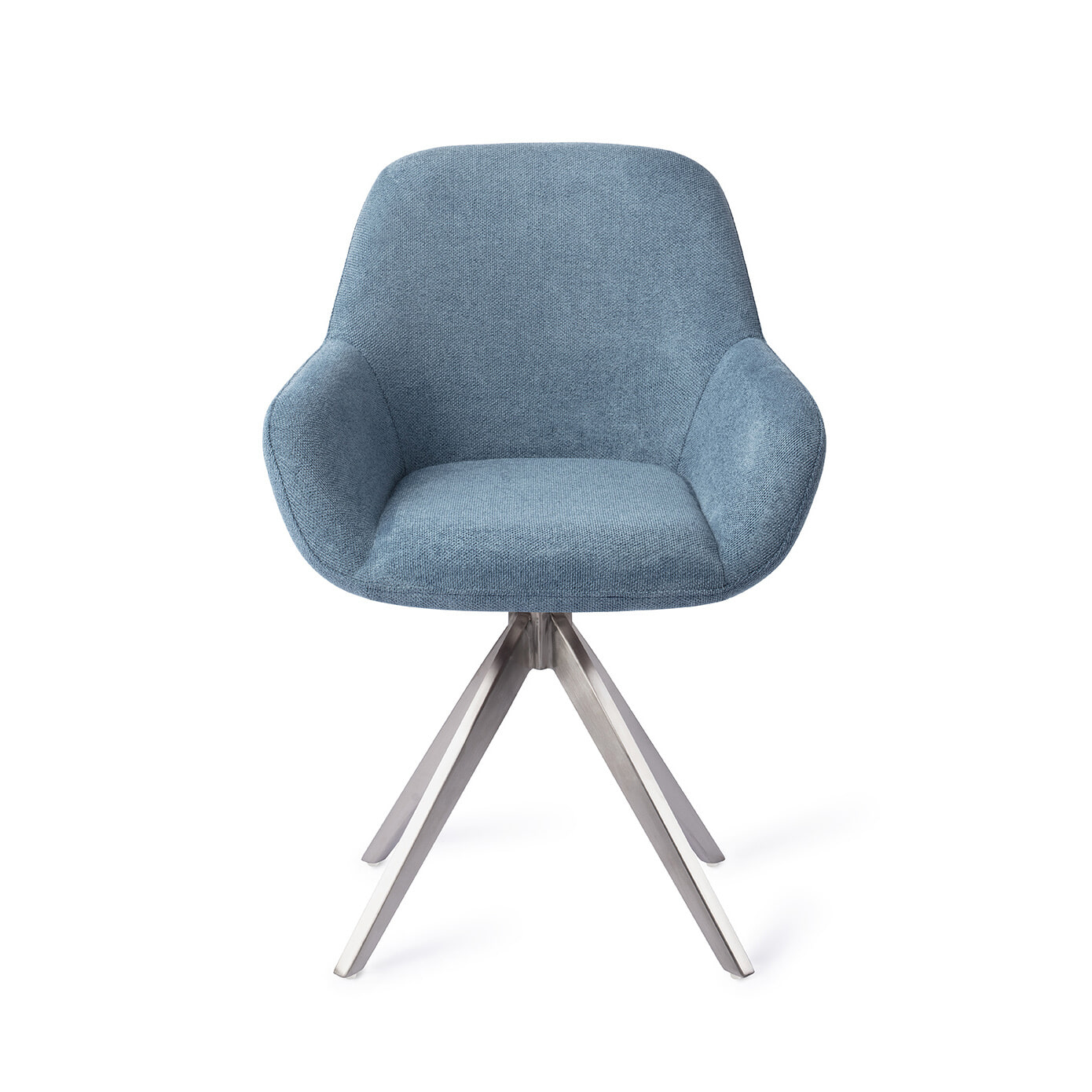 Jesper Home Eetkamerstoel 'Kushi' Turn Steel, kleur Ocean Eyes Jesper Home Eetkamerstoel 'Kushi' Turn Steel, kleur Ocean Eyes