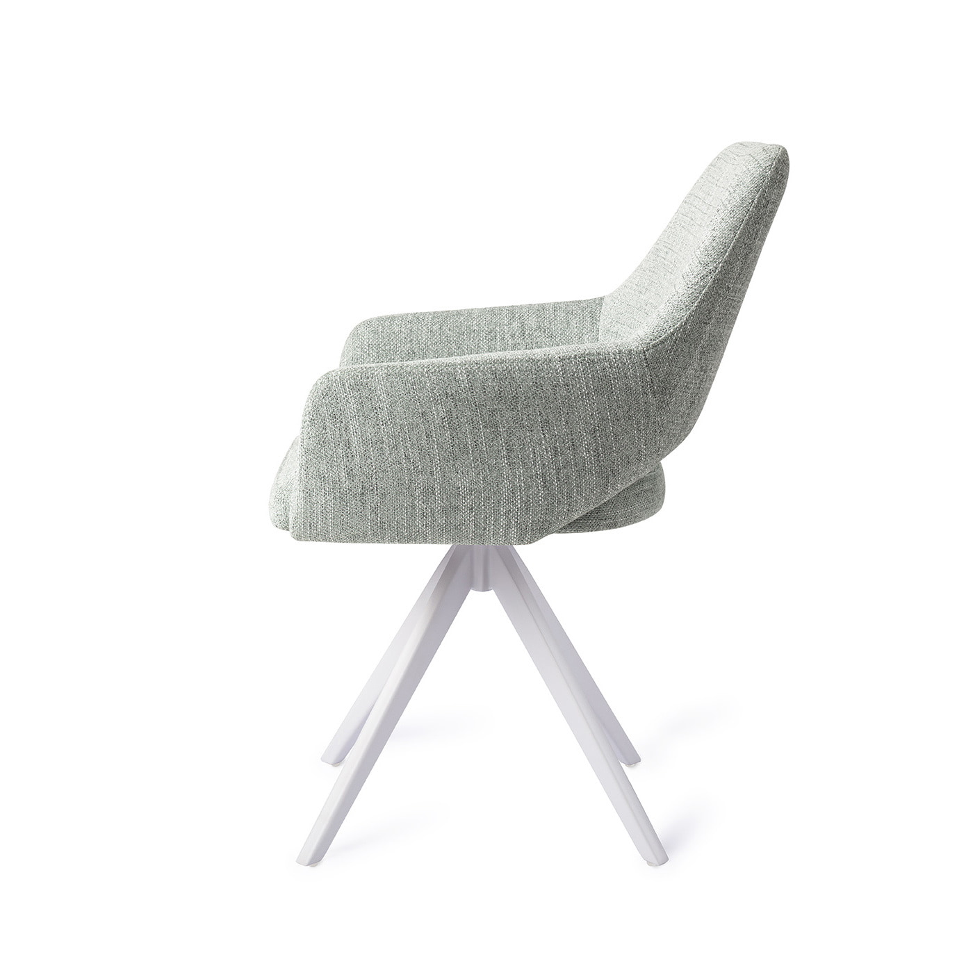Jesper Home Eetkamerstoel 'Yanai' Turn White, Draaibaar, kleur Soft Sage