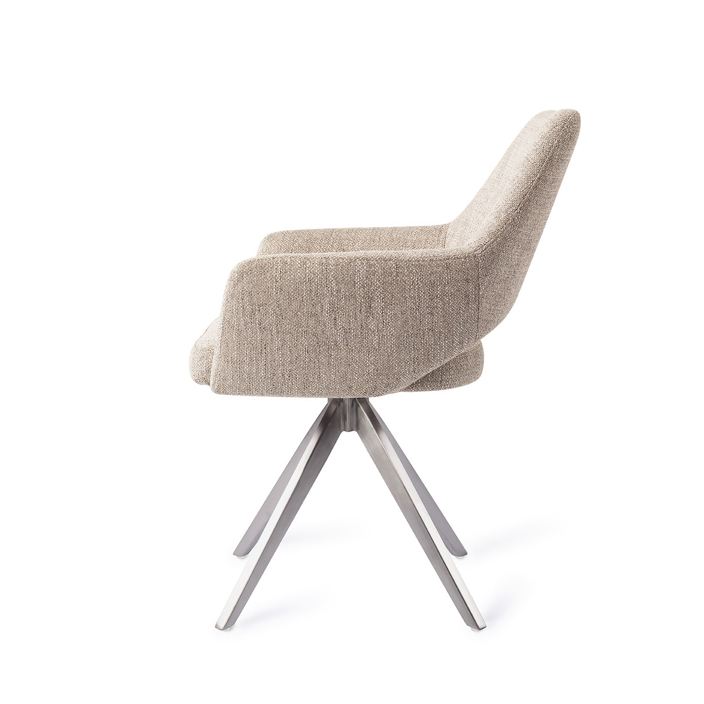 Jesper Home Eetkamerstoel 'Yanai' Turn Steel, Draaibaar, kleur Biscuit Beach