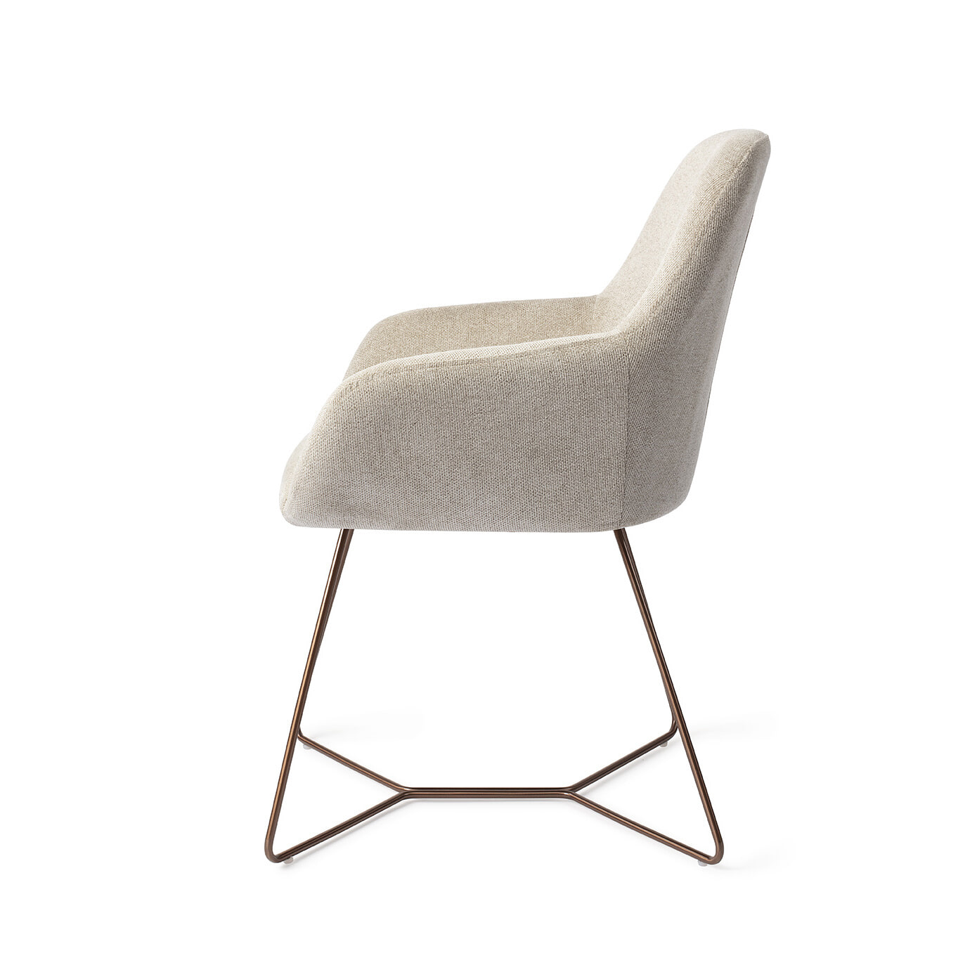 Jesper Home Eetkamerstoel 'Kushi' Beehive Rose, kleur Ivory Ivy