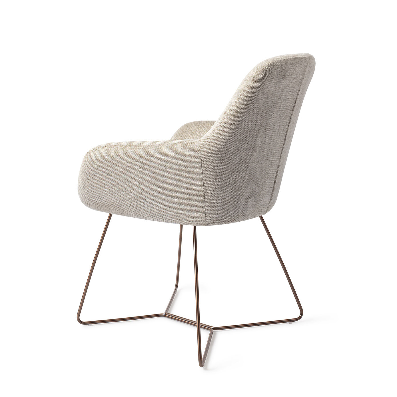 Jesper Home Eetkamerstoel 'Kushi' Beehive Rose, kleur Ivory Ivy