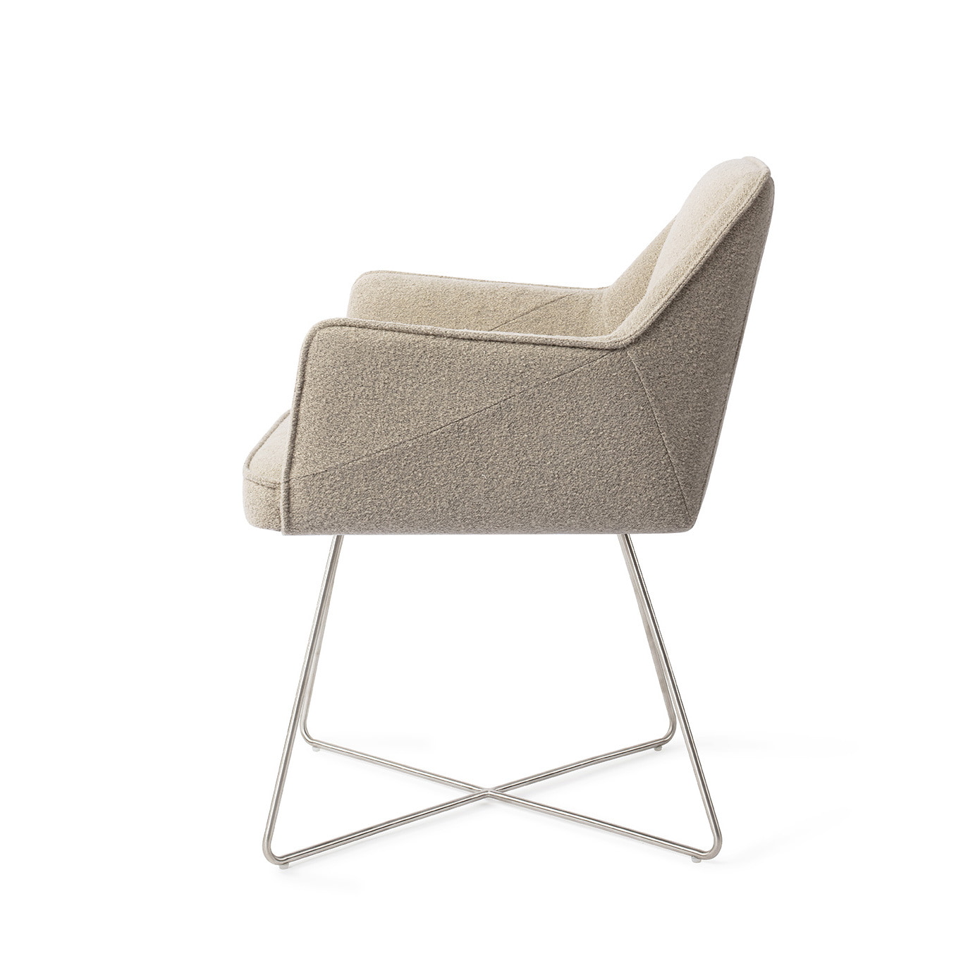 Jesper Home Eetkamerstoel 'Tome' Cross Steel, kleur Great Greige