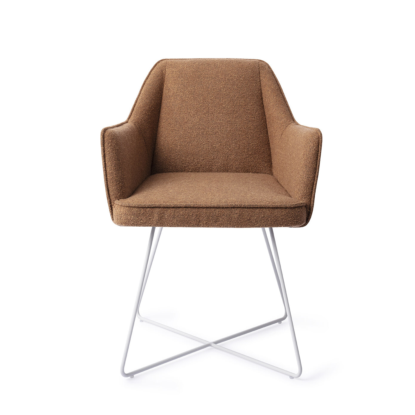 Jesper Home Eetkamerstoel 'Tome' Cross White, kleur Cinnamon Bun