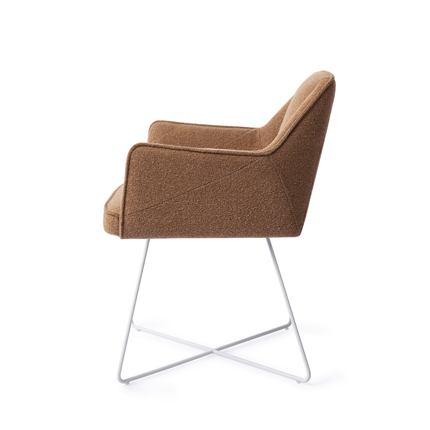 Jesper Home Eetkamerstoel 'Tome' Cross White, kleur Cinnamon Bun